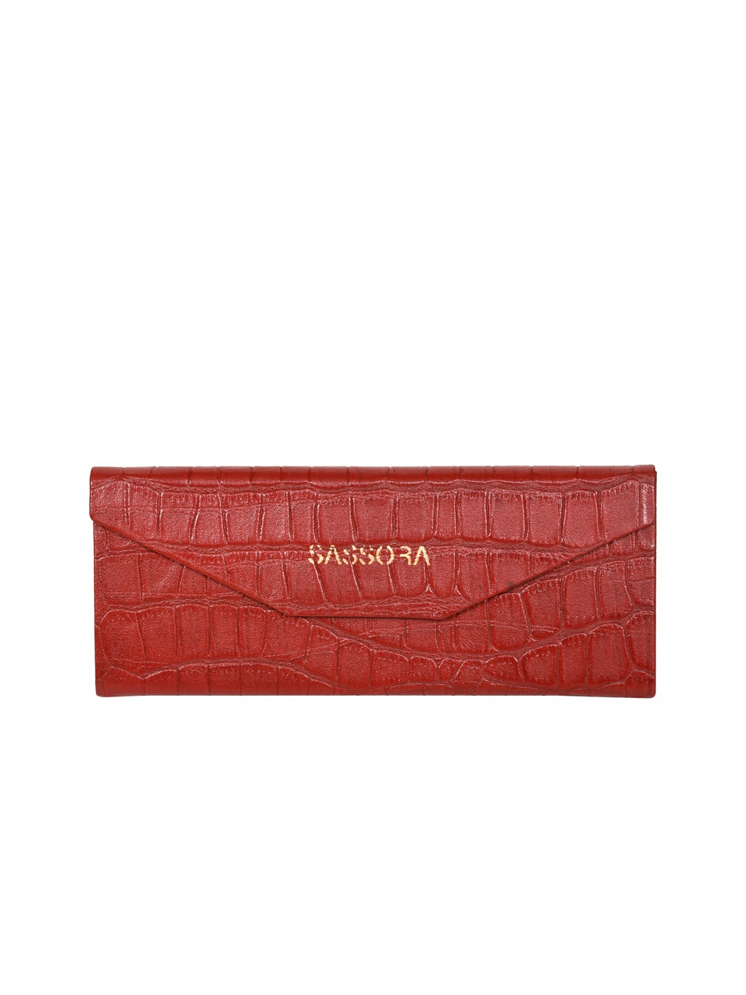 

Sassora Textured Sunglasses Case, Red