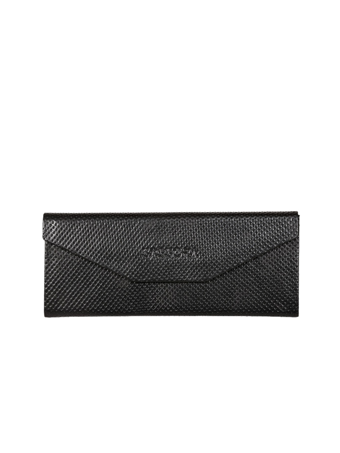 

Sassora Textured Genuine Leather Sunglasses Case, Black