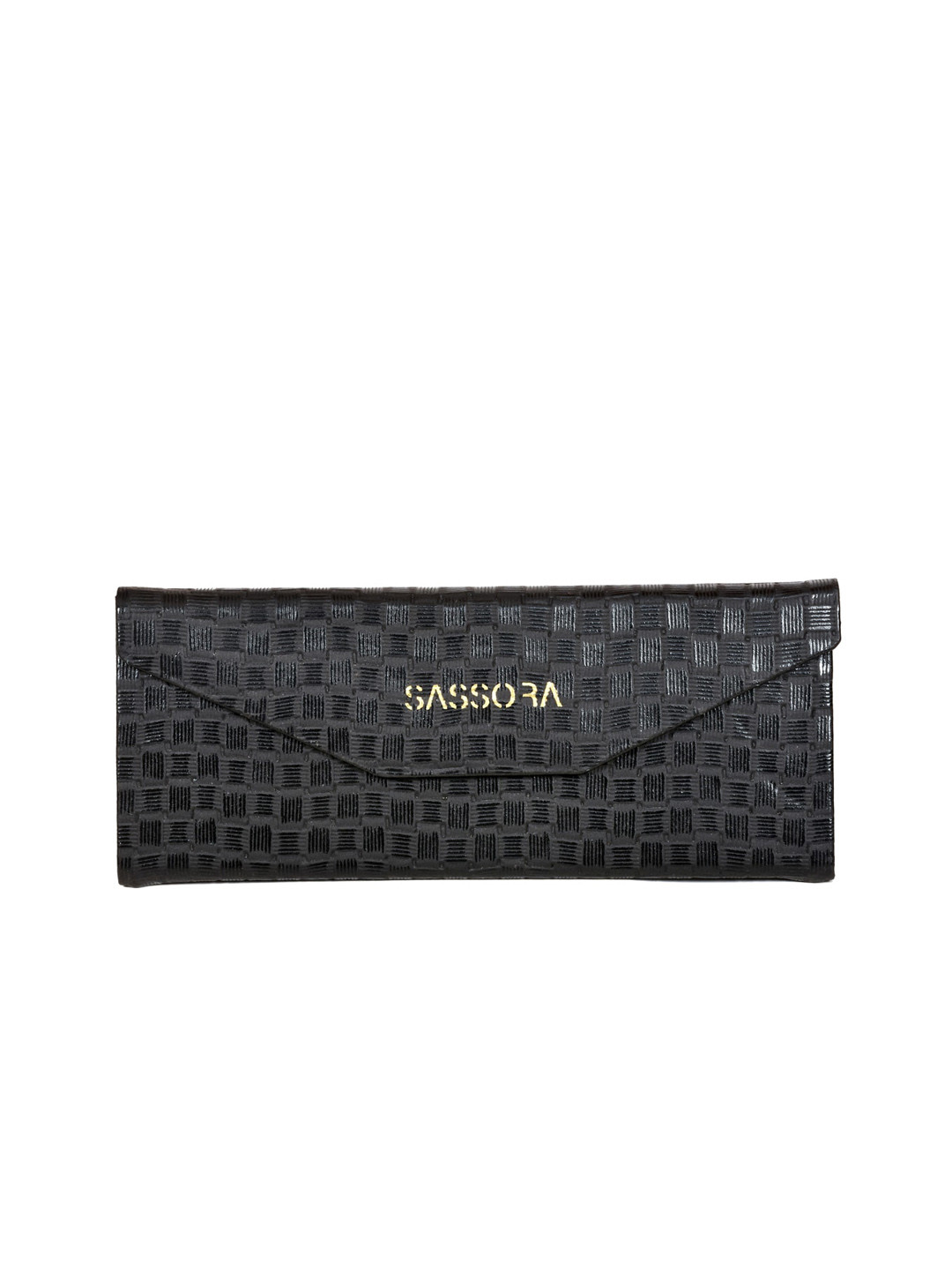 

Sassora Textured Genuine Leather Sunglasses Case, Black