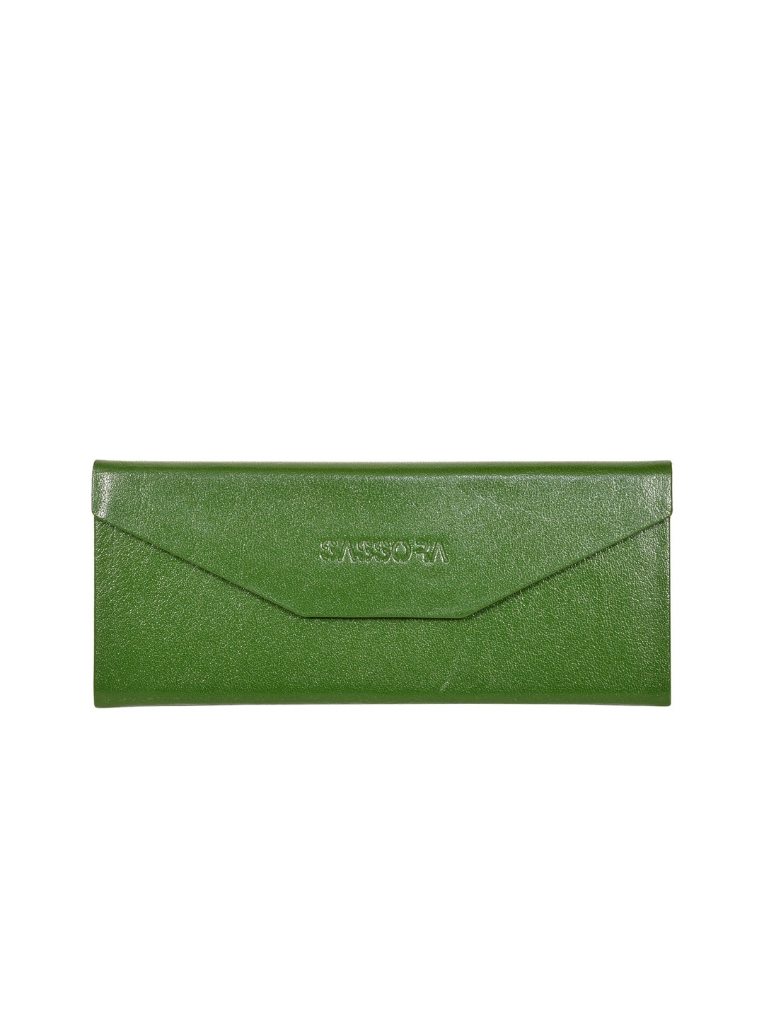 

Sassora Textured Genuine Leather Sunglasses Case, Green