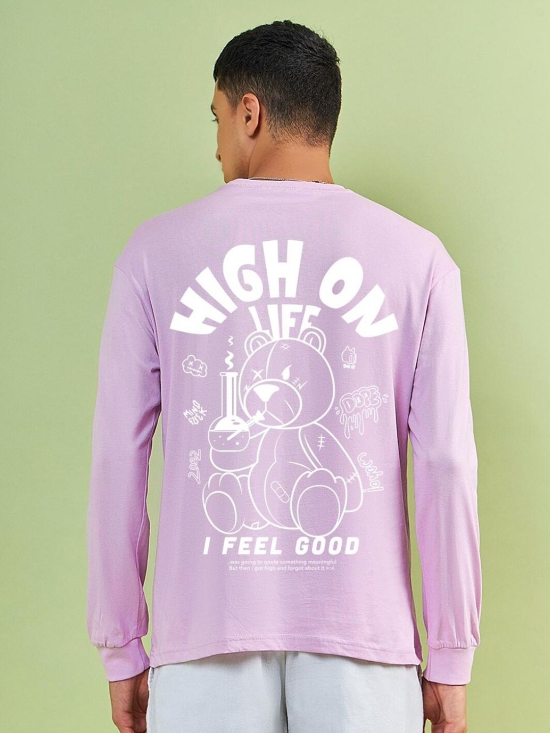 

Bewakoof Men Graphic Printed Cotton T-shirt, Purple