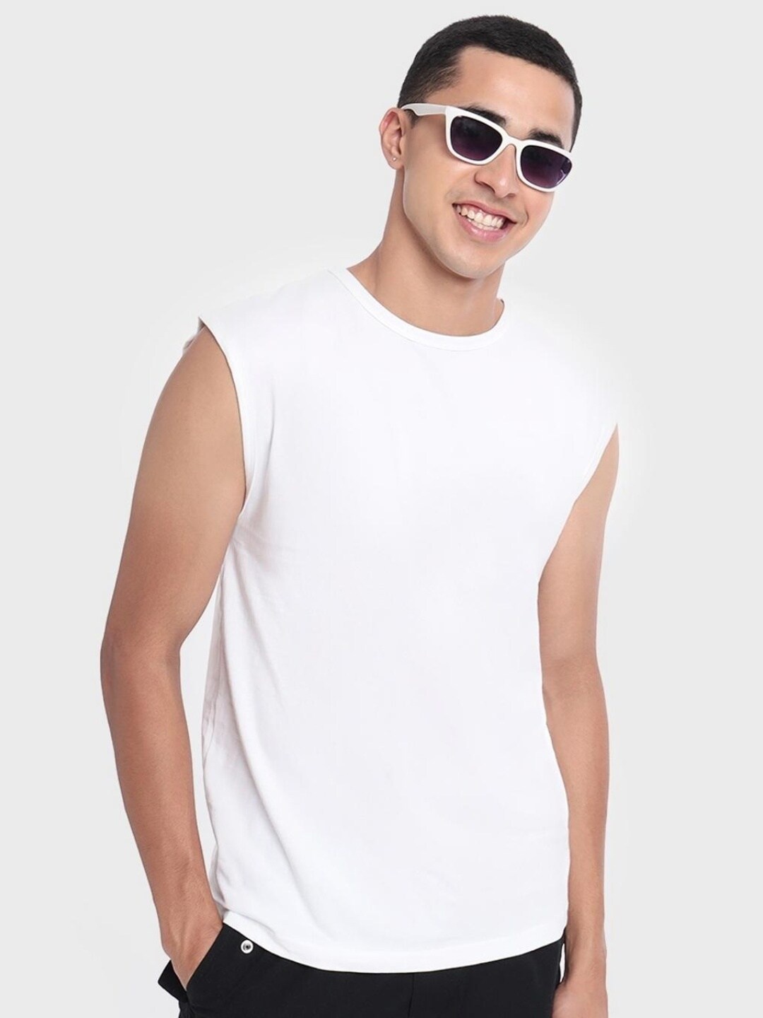 

Bewakoof Men Loose Cotton T-shirt, White