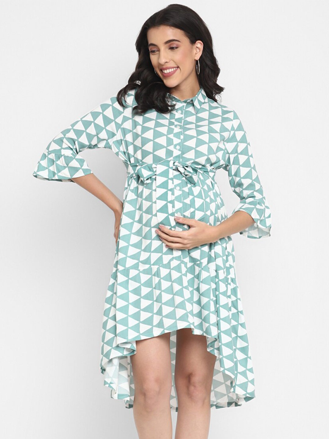 

Momsoon Maternity Printed Shirt Dress, White