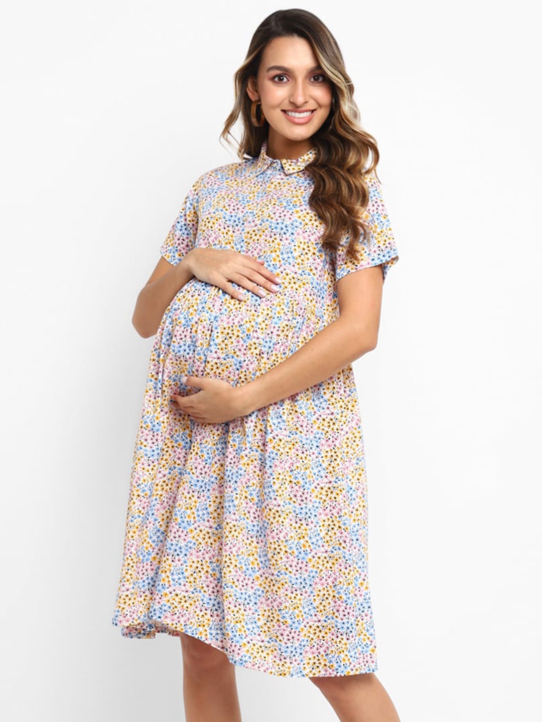

Momsoon Maternity Floral Printed Dress, Pink