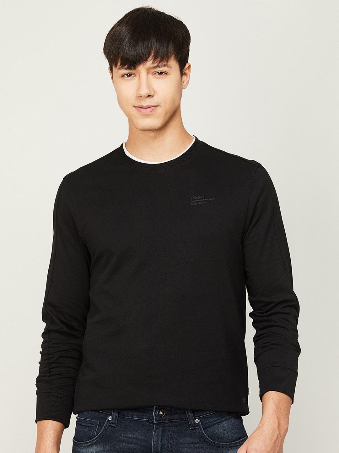 

Fame Forever by Lifestyle Men Typography Printed Cotton Sweatshirt, Black