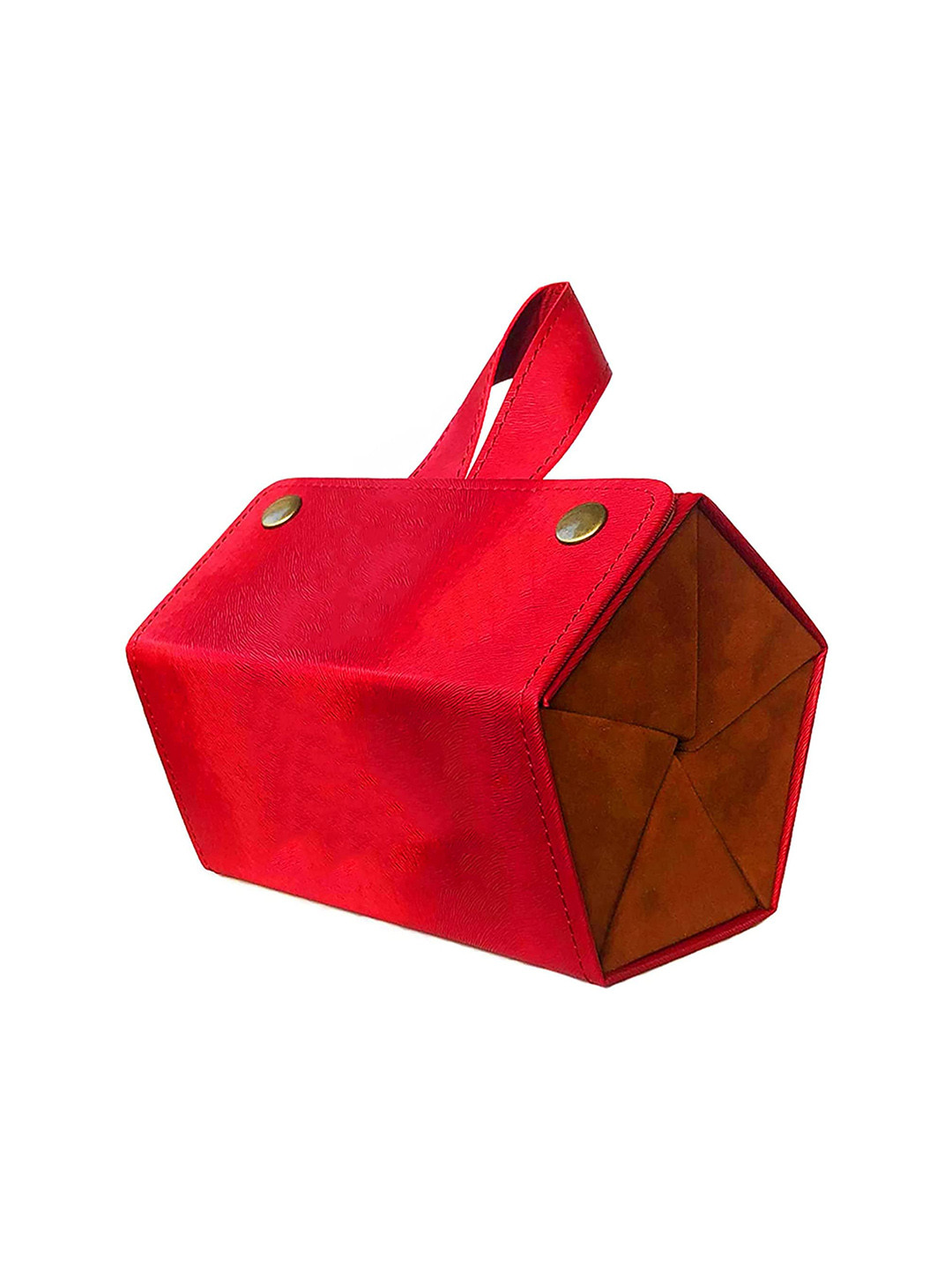 

HOUSE OF QUIRK Red 5 Slots Compact Travel Glasses Case