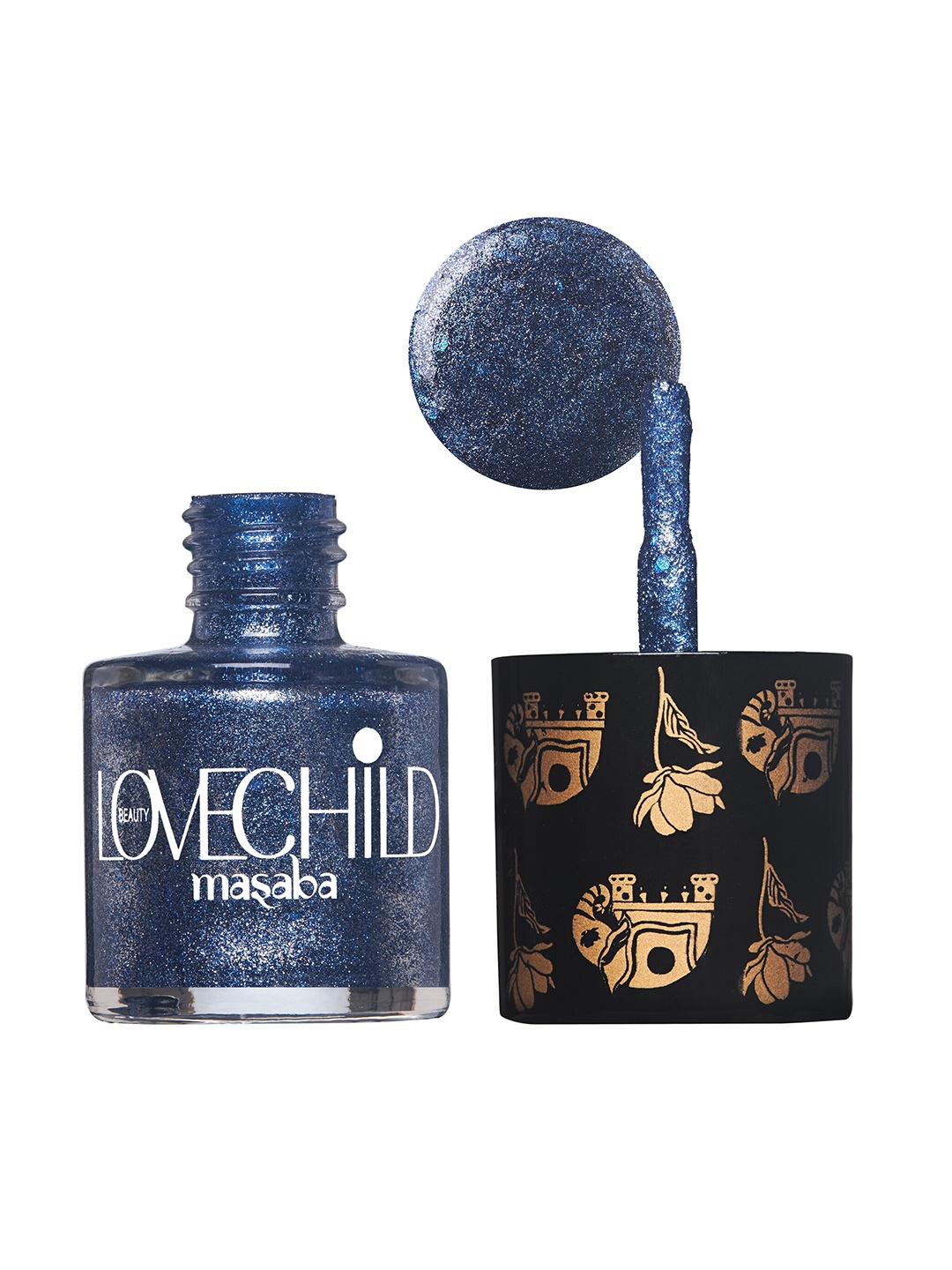 

Lovechild Masaba Happily Ever After Long Lasting Shimmer Nail Enamel 8ml - Bijlee 02, Blue