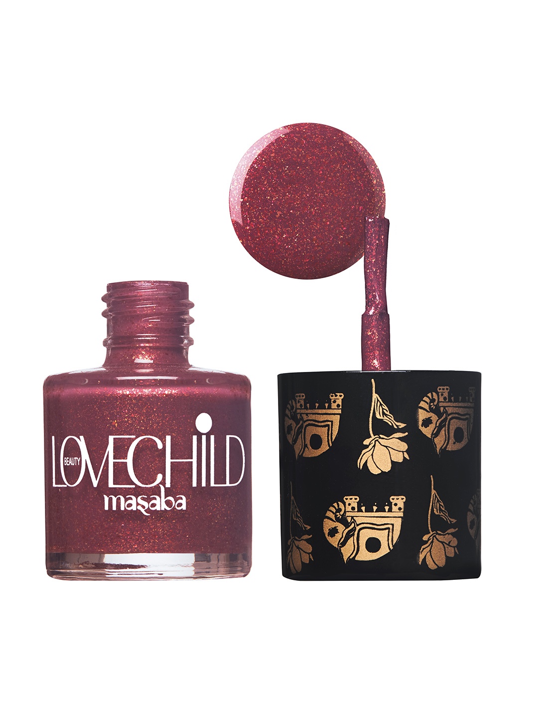 

Lovechild Masaba Happily Ever After! Shimmer Nail Enamel 8ml - Jhil Mil 03, Maroon