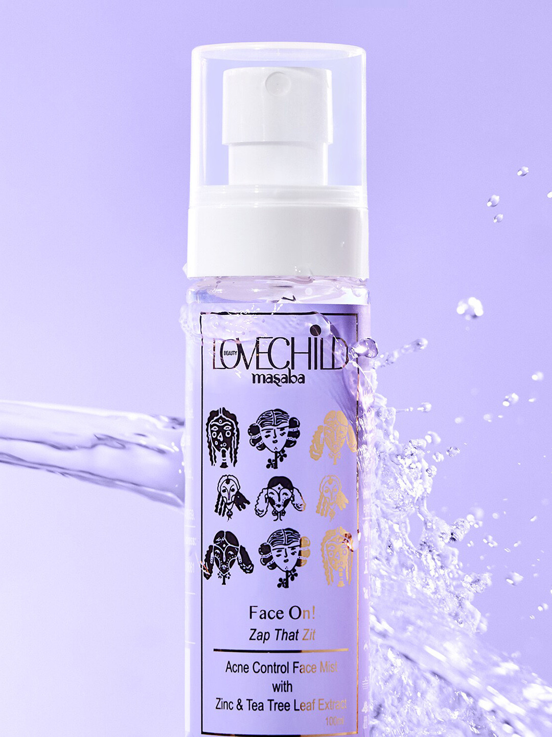 

Lovechild Masaba Face On Zap That Zit Anti-Acne Face Mist with Zinc & Tea Tree - 100ml, Lavender