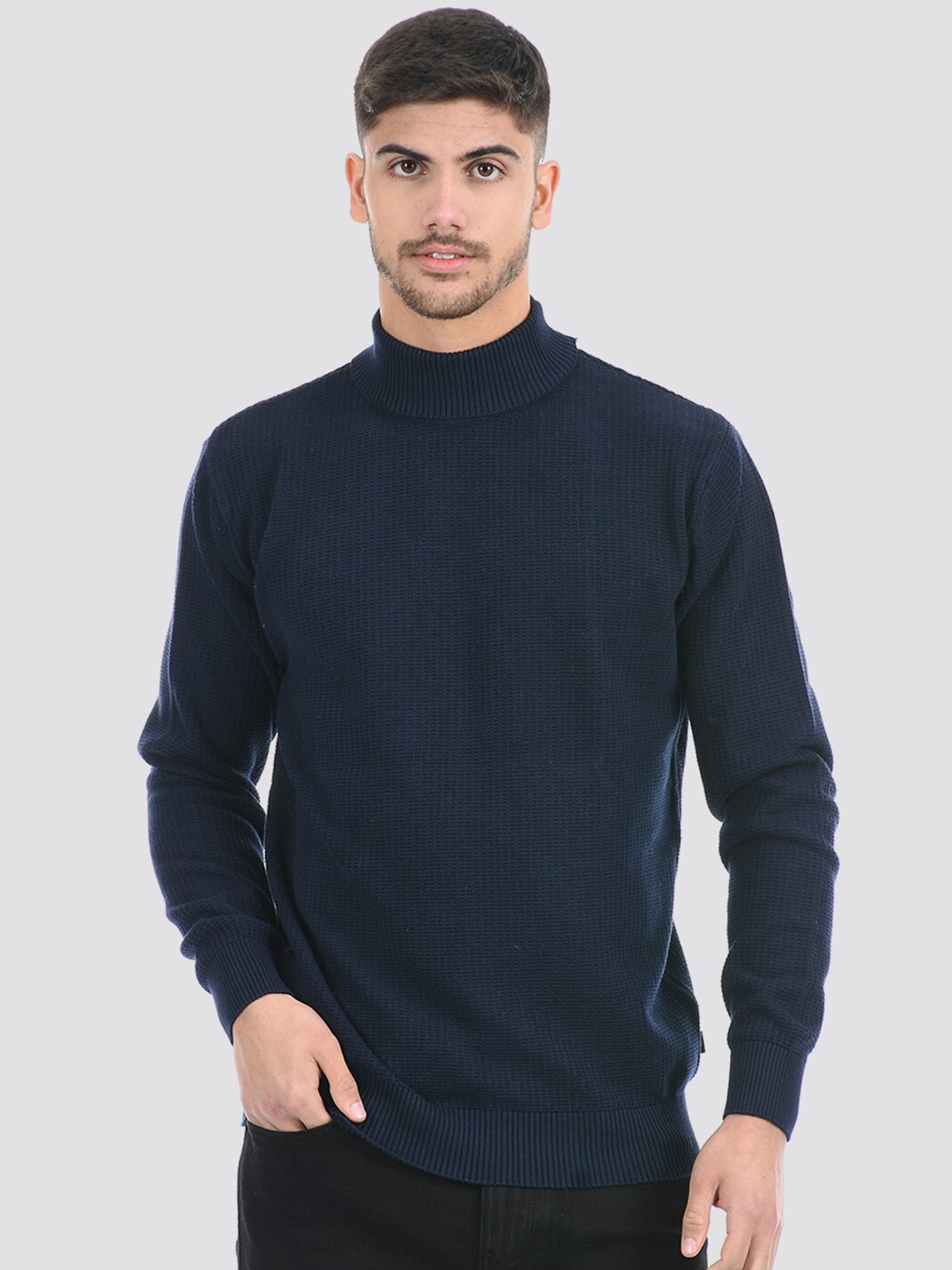 

LONDON FOG Men Cable Knit Acrylic Pullover, Navy blue