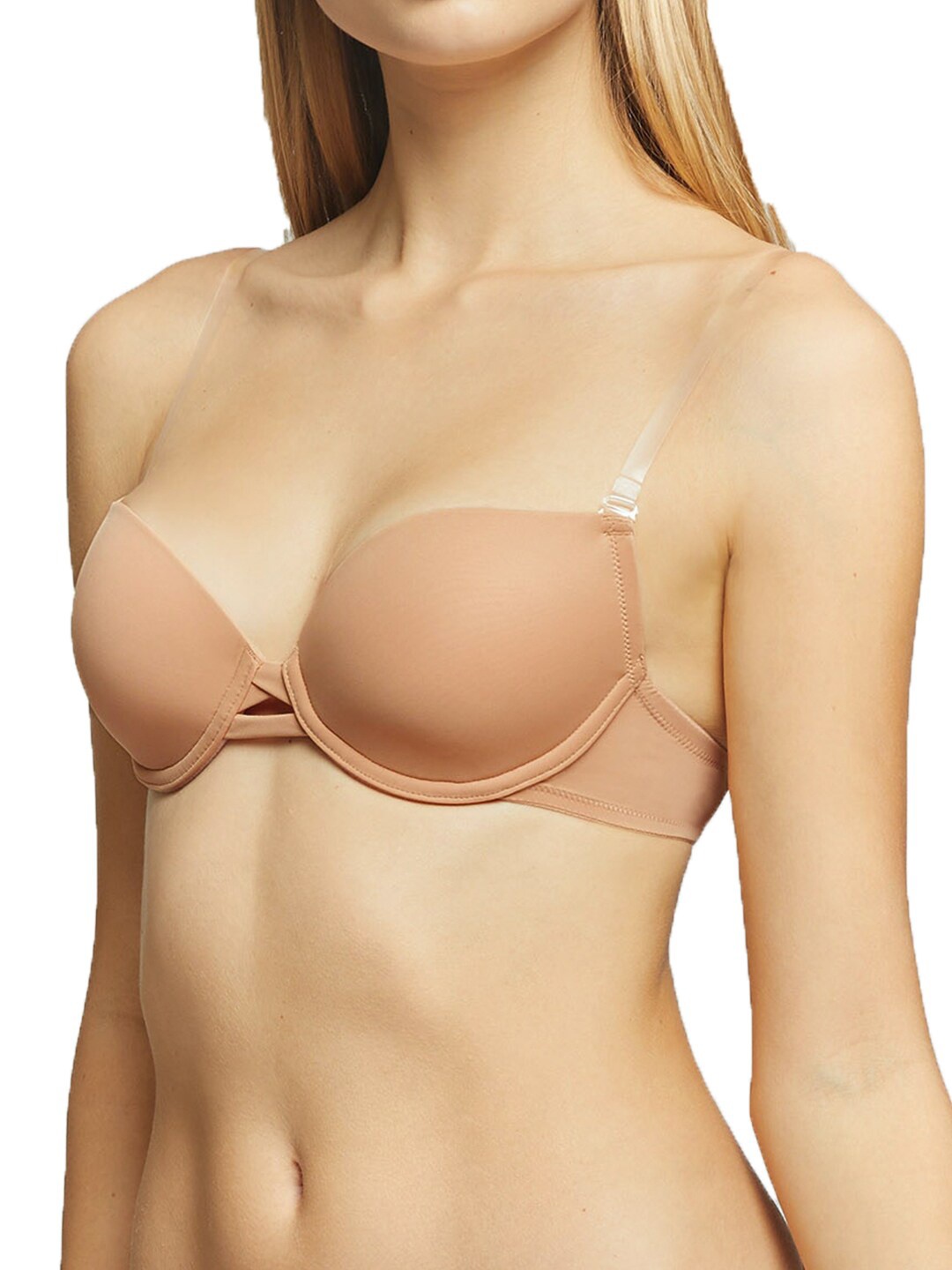 

YAMAMAY Underwired Lightly Padded Balcony Bra, Tan
