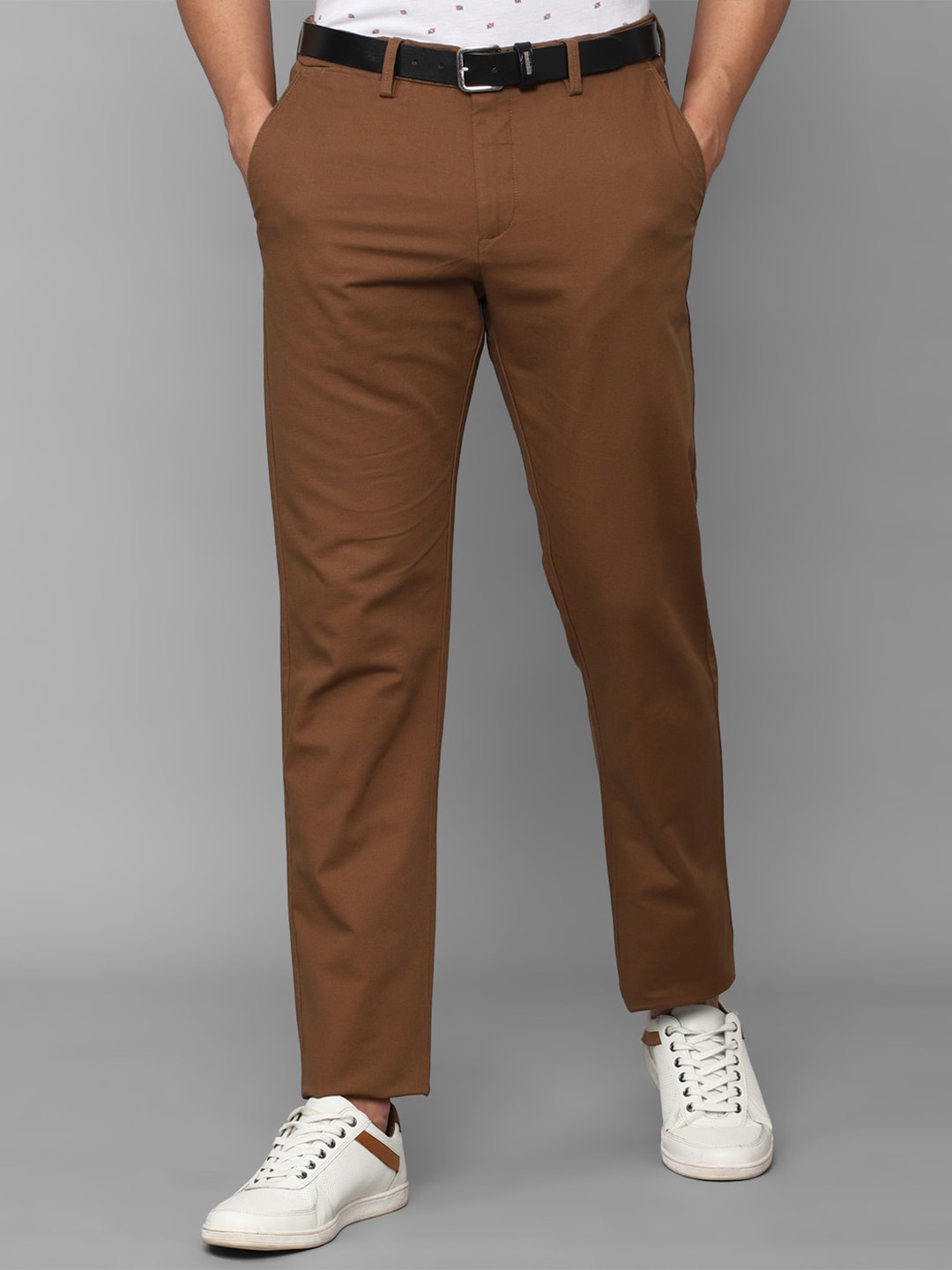 

Allen Solly Men Regular-Fit Casual Trousers, Brown