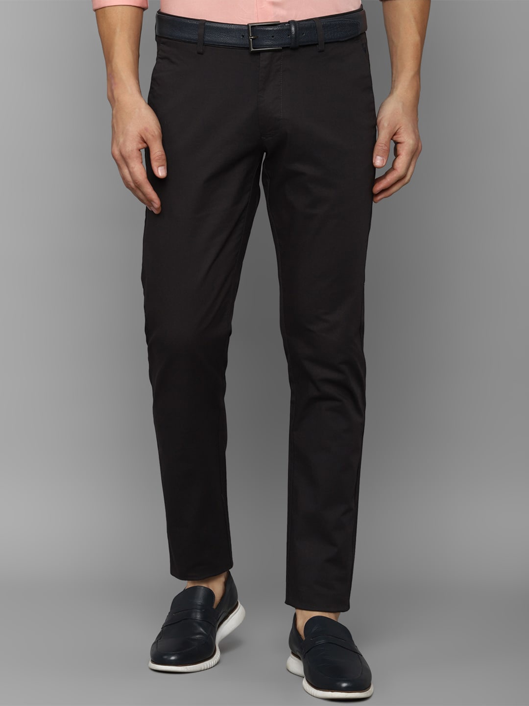 

Allen Solly Men Slim Fit Cotton Trousers, Black
