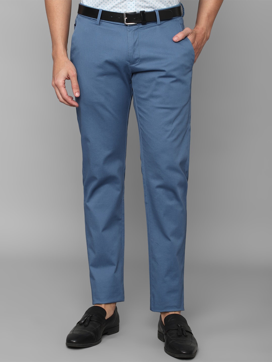 

Allen Solly Men Slim Fit Casual Chinos Trousers, Blue