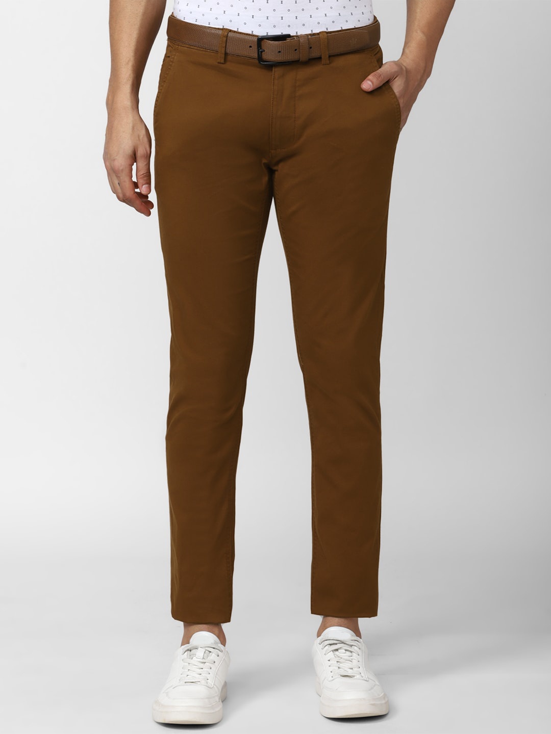 

Peter England Casuals Men Brown Skinny Fit Trousers