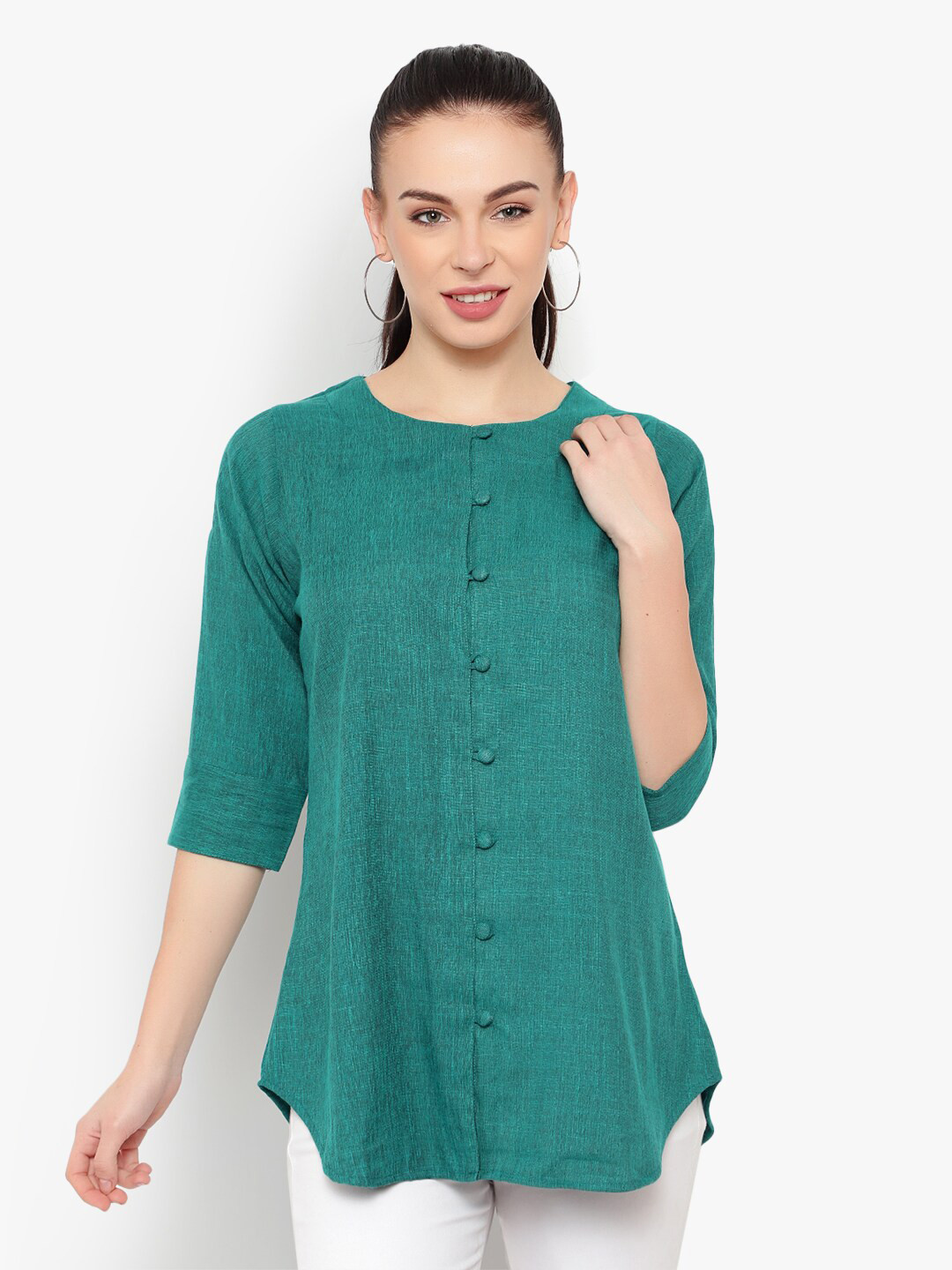 

Indietoga Cotton Linen Tunic, Sea green