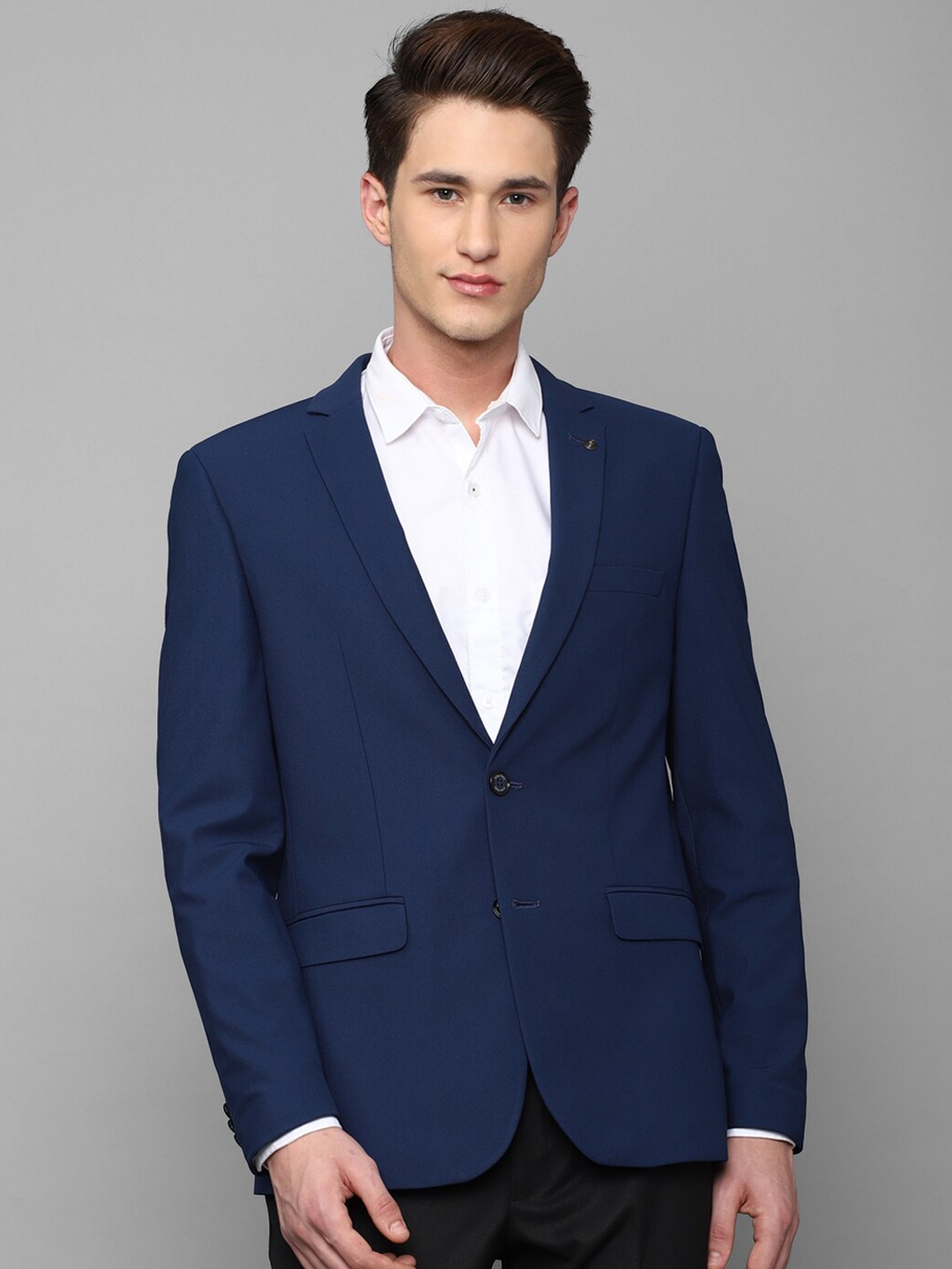 

Allen Solly Men Slim-Fit Single Breasted Blazer, Navy blue