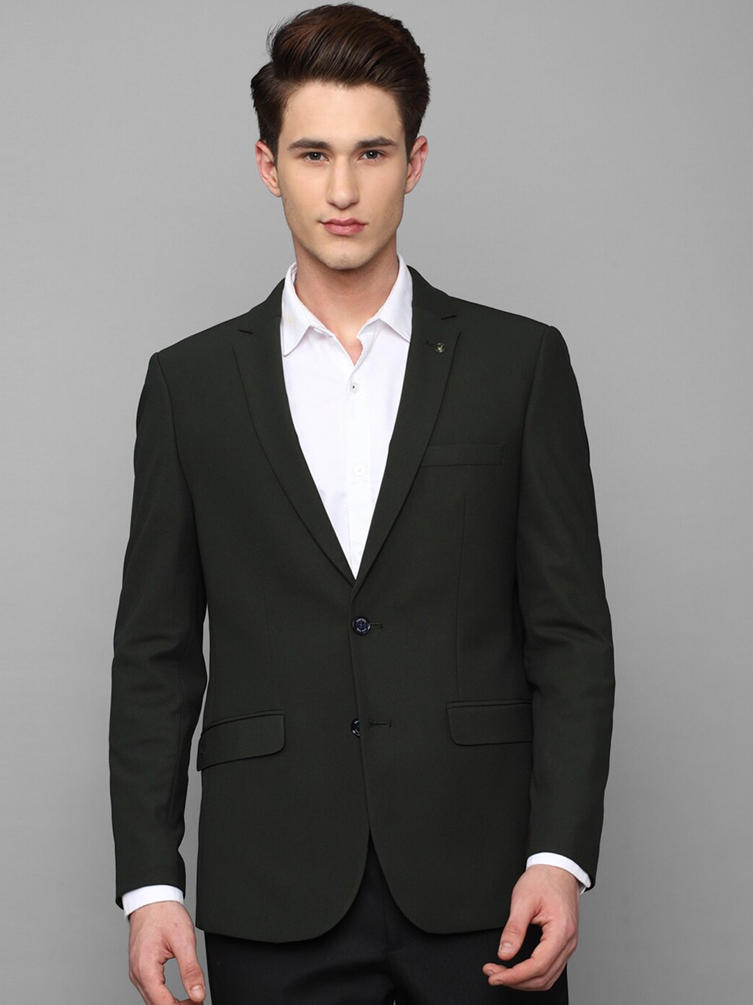 

Allen Solly Men Single-Breasted Slim-Fit Casual Blazer, Green