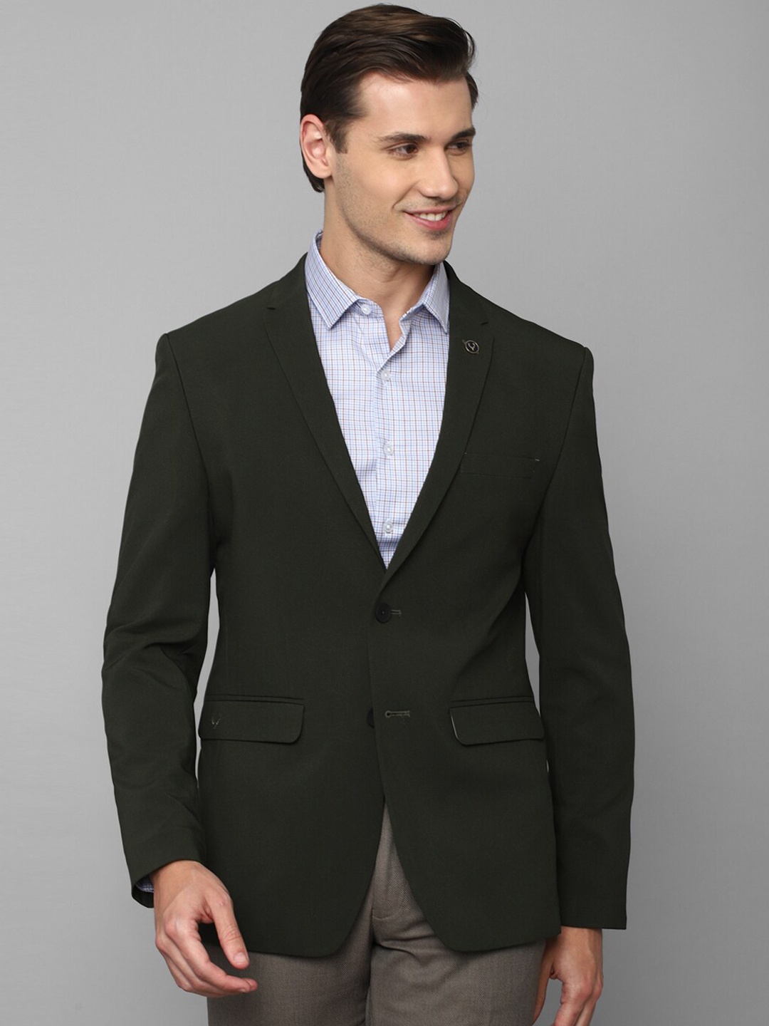 

Allen Solly Men Single-Breasted Slim-Fit Blazer, Black