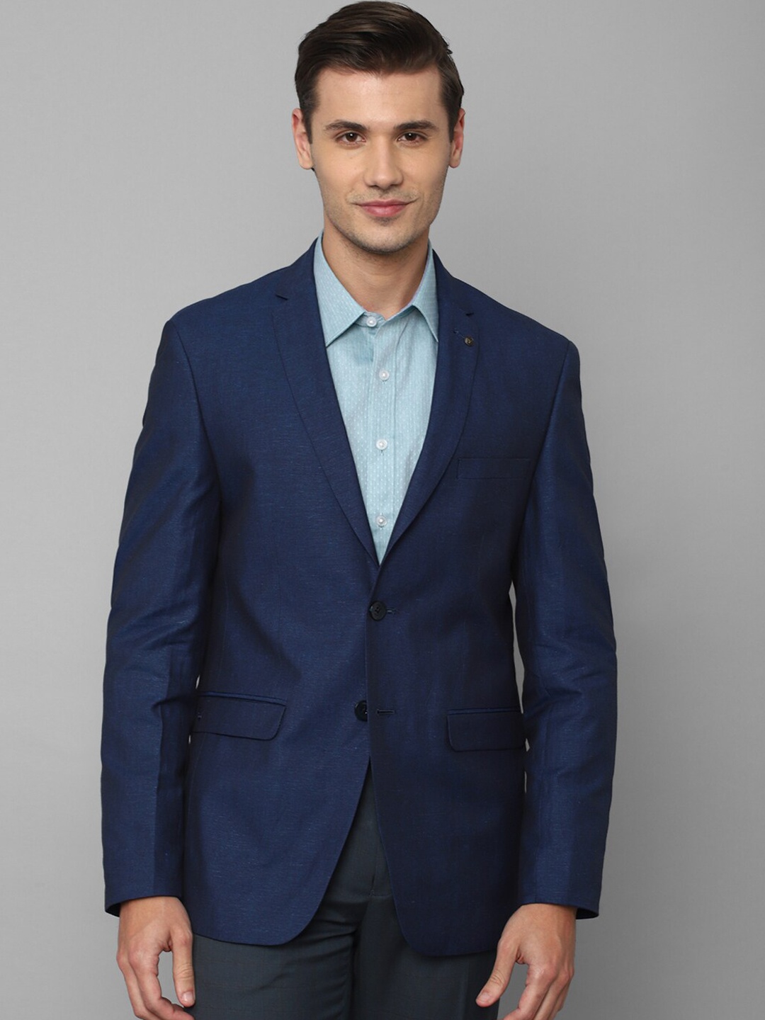 

Allen Solly Men Slim-Fit Single Breasted Blazer, Navy blue