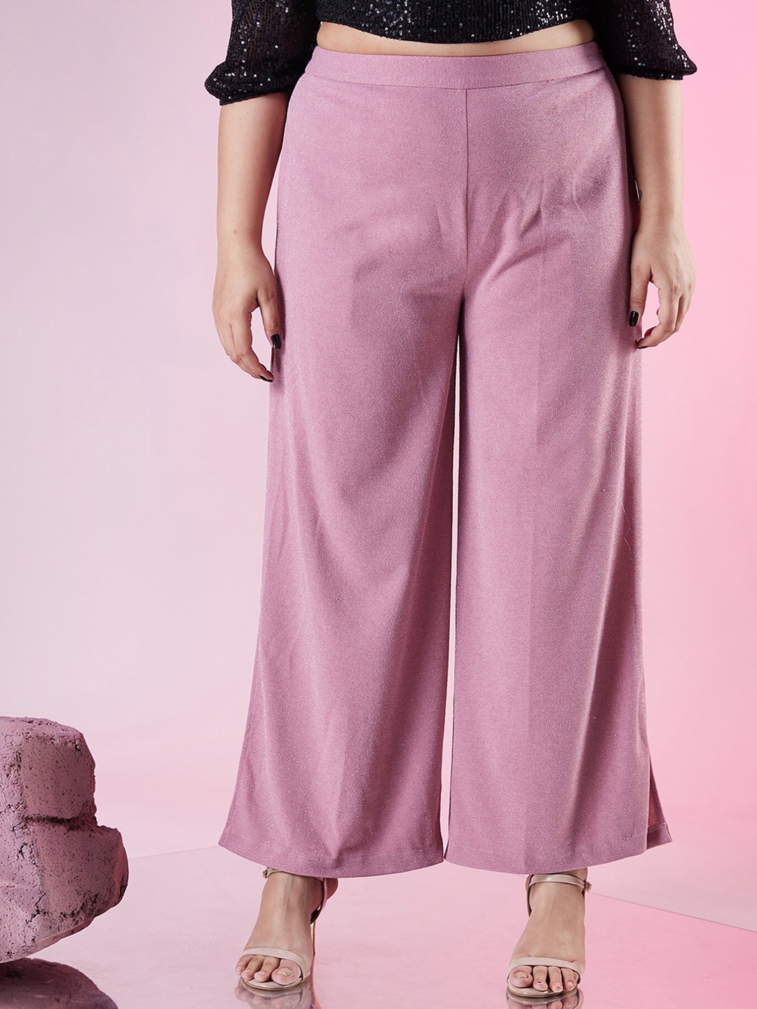 

20Dresses Women Comfort High-Rise Parallel Trousers, Pink