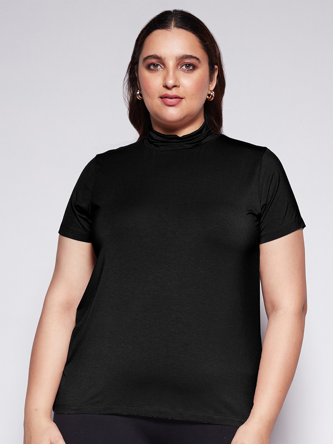 

20Dresses Women Plus Size High Neck T-shirt, Black