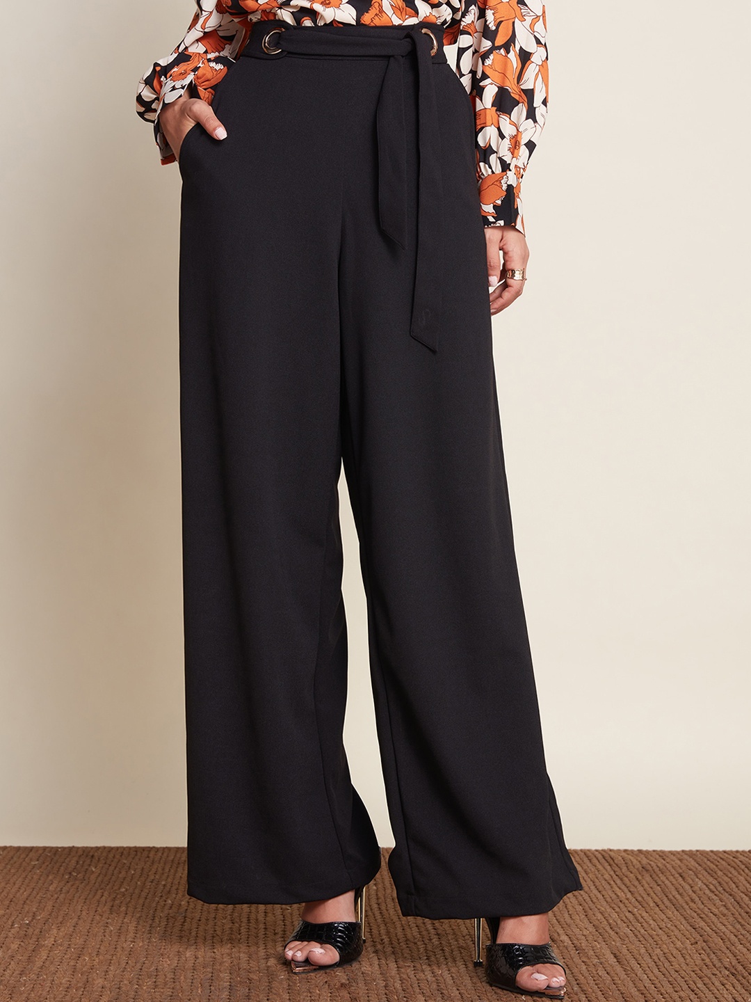 

20Dresses Women Comfort High-Rise Trousers, Black
