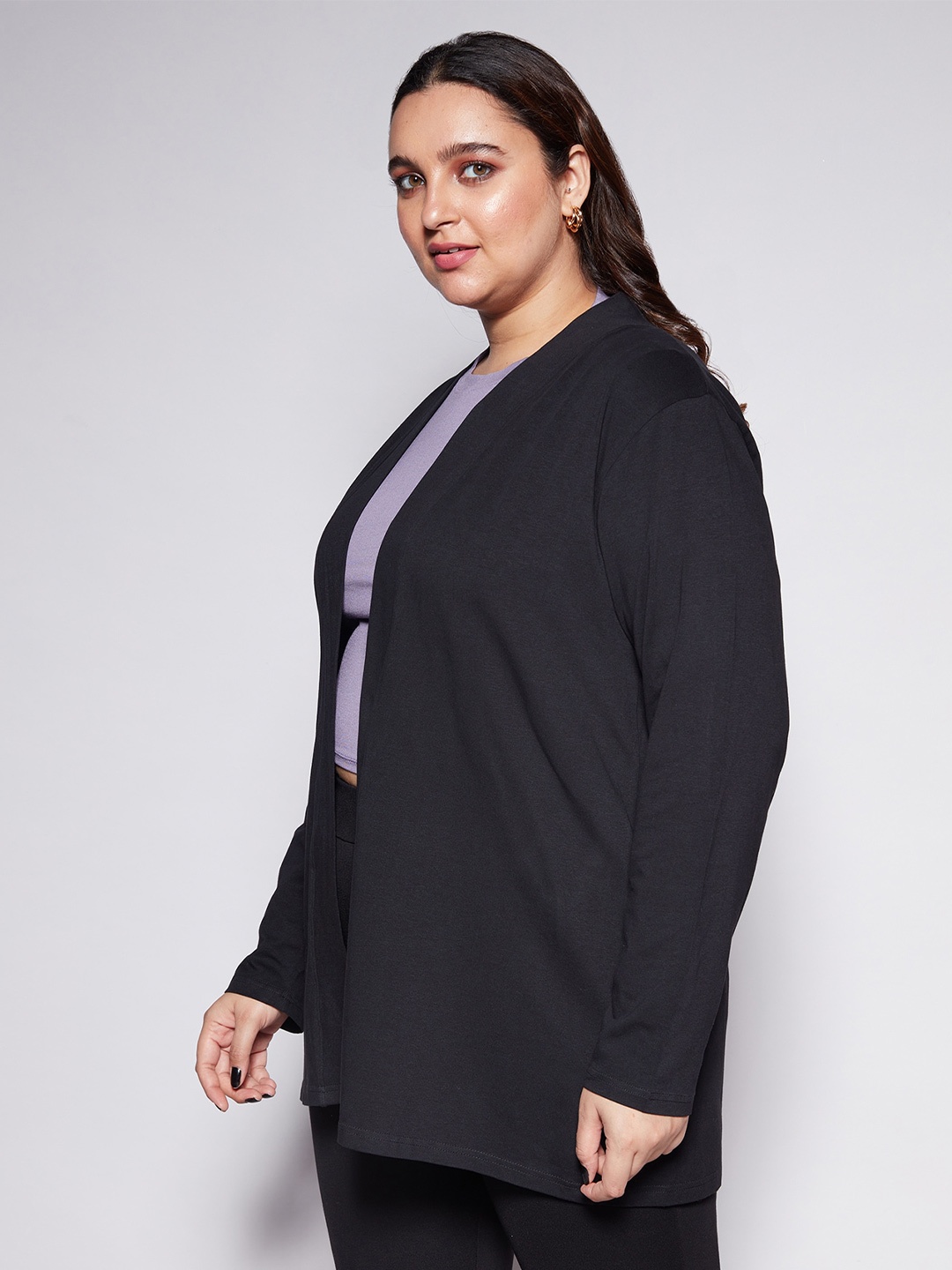 

20Dresses Women Longline Cotton Shrug, Black