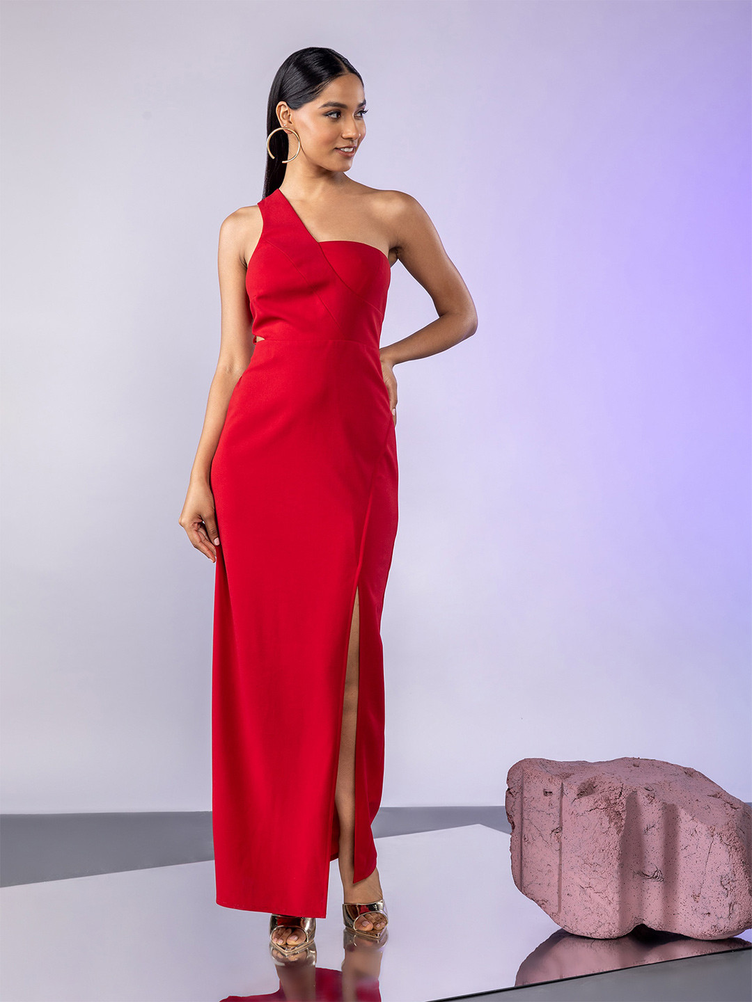 

20Dresses One Shoulder Sheath Maxi Dress, Red
