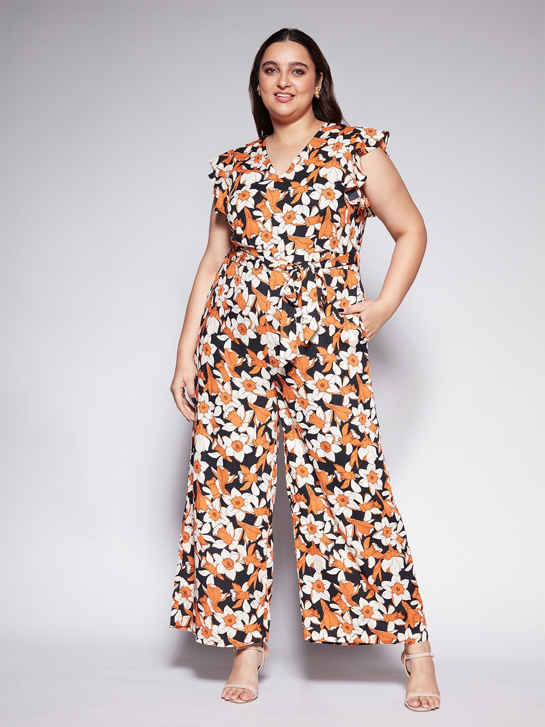 

20Dresses Printed Basic Jumpsuit, Black
