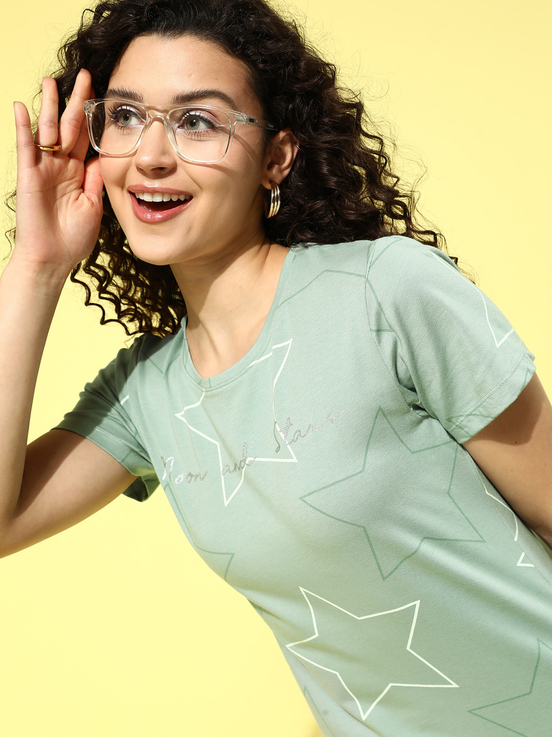 

Sweet Dreams Green Printed Nightdress