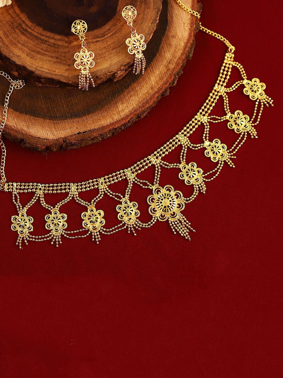 

Alamod Gold-Plated Beaded Jewellery Set