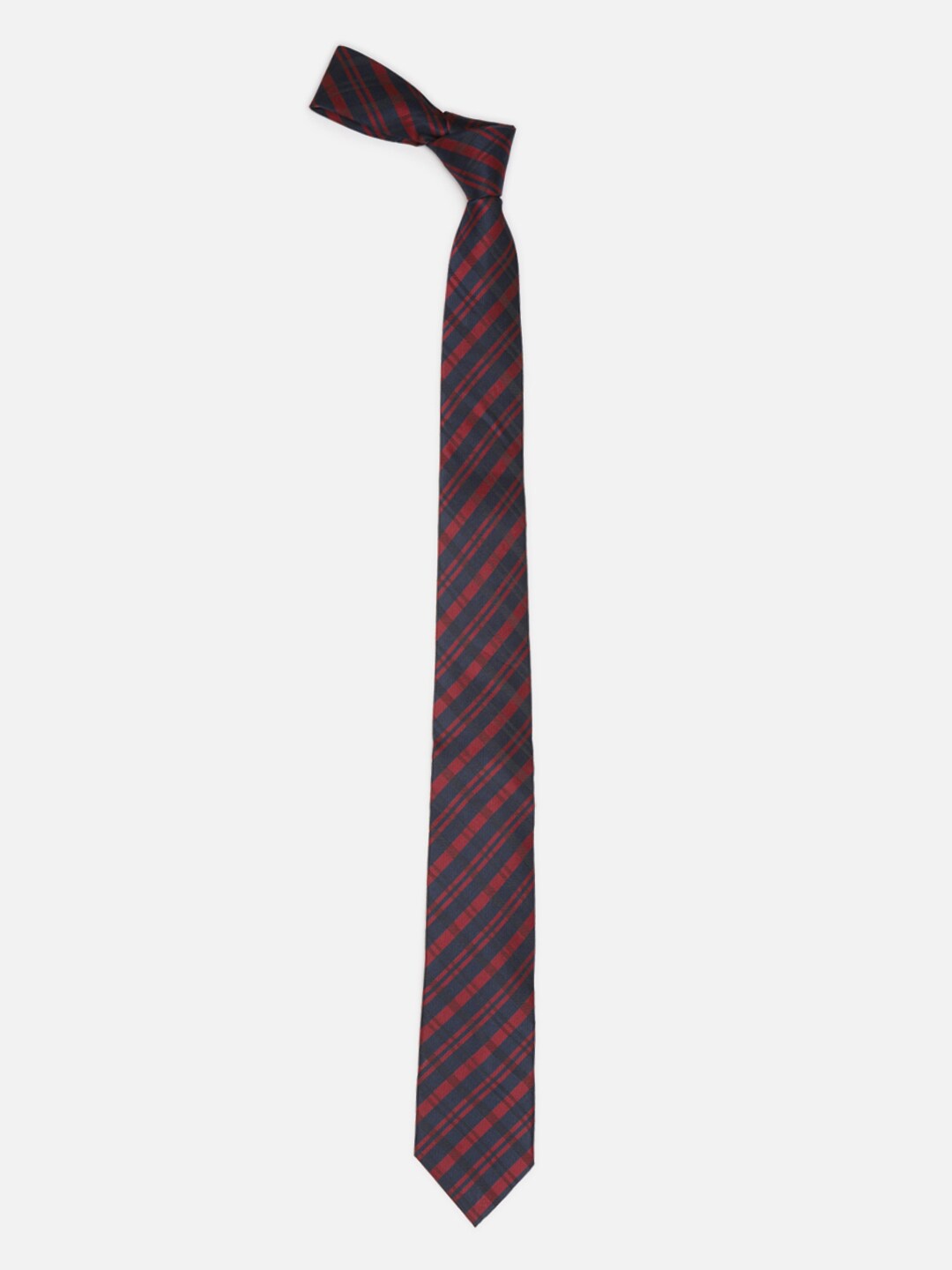 

Van Heusen Men Checked Broad Tie, Navy blue