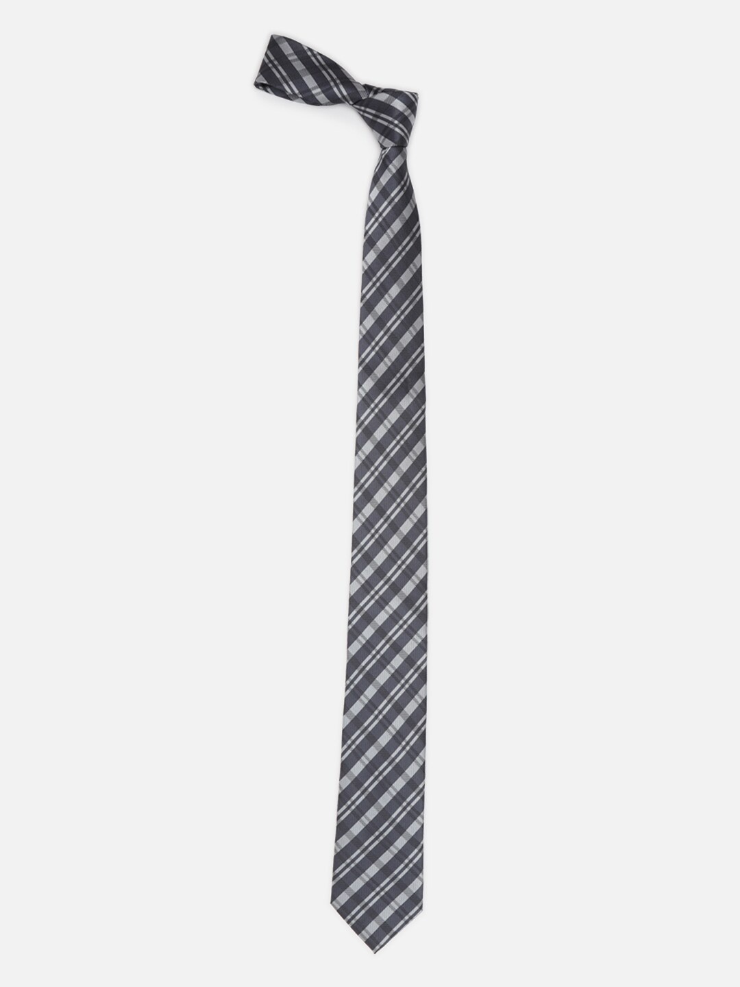 

Van Heusen Men Checked Broad Tie, Grey