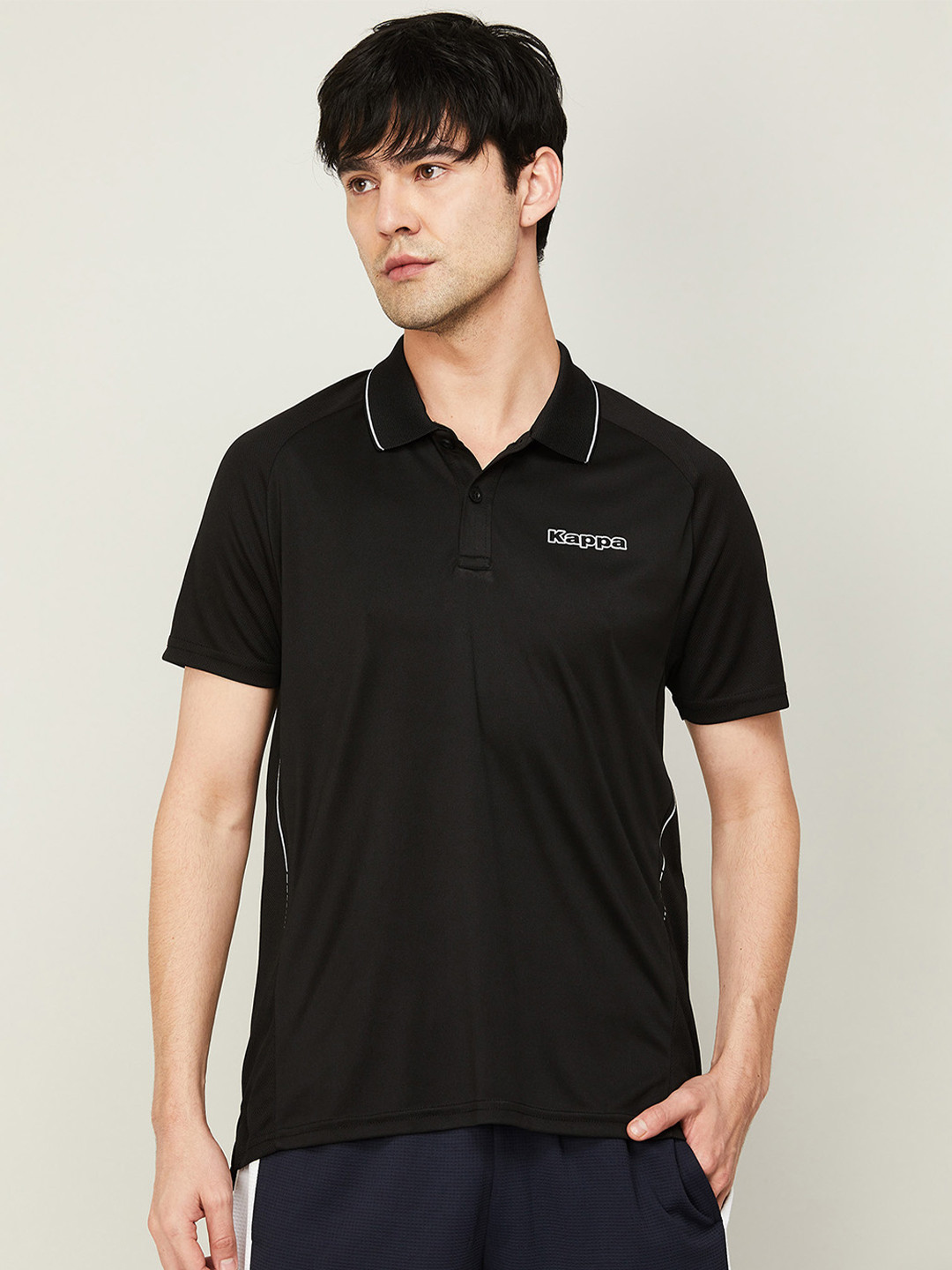 

Kappa Men Polo Collar T-shirt, Black