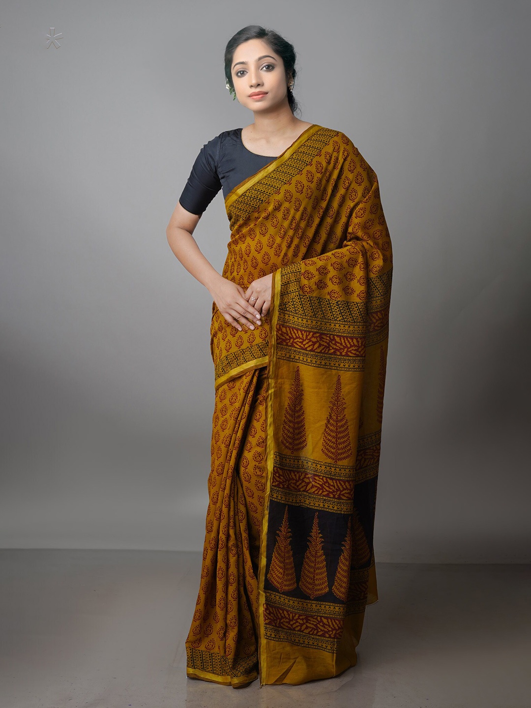 

Unnati Silks Bagh Zari Chanderi Saree, Green