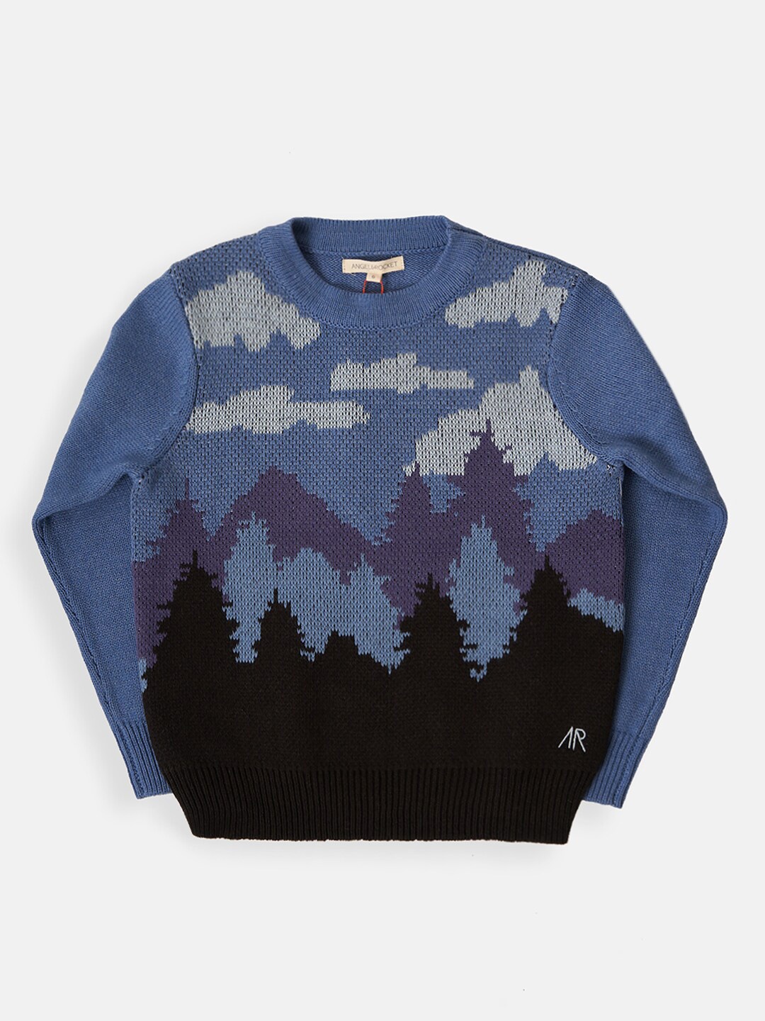 

Angel & Rocket Boys Printed Cotton Pullover, Blue