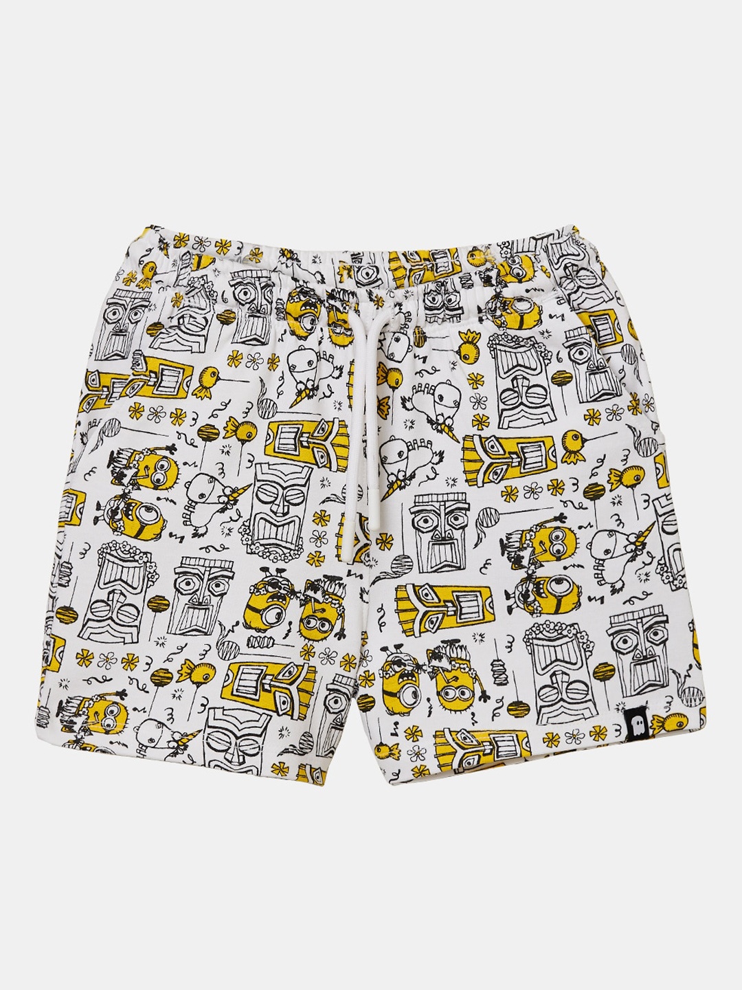 

The Souled Store Girls Mid-Rise Pure Cotton Humour and Comic Printed Shorts, White