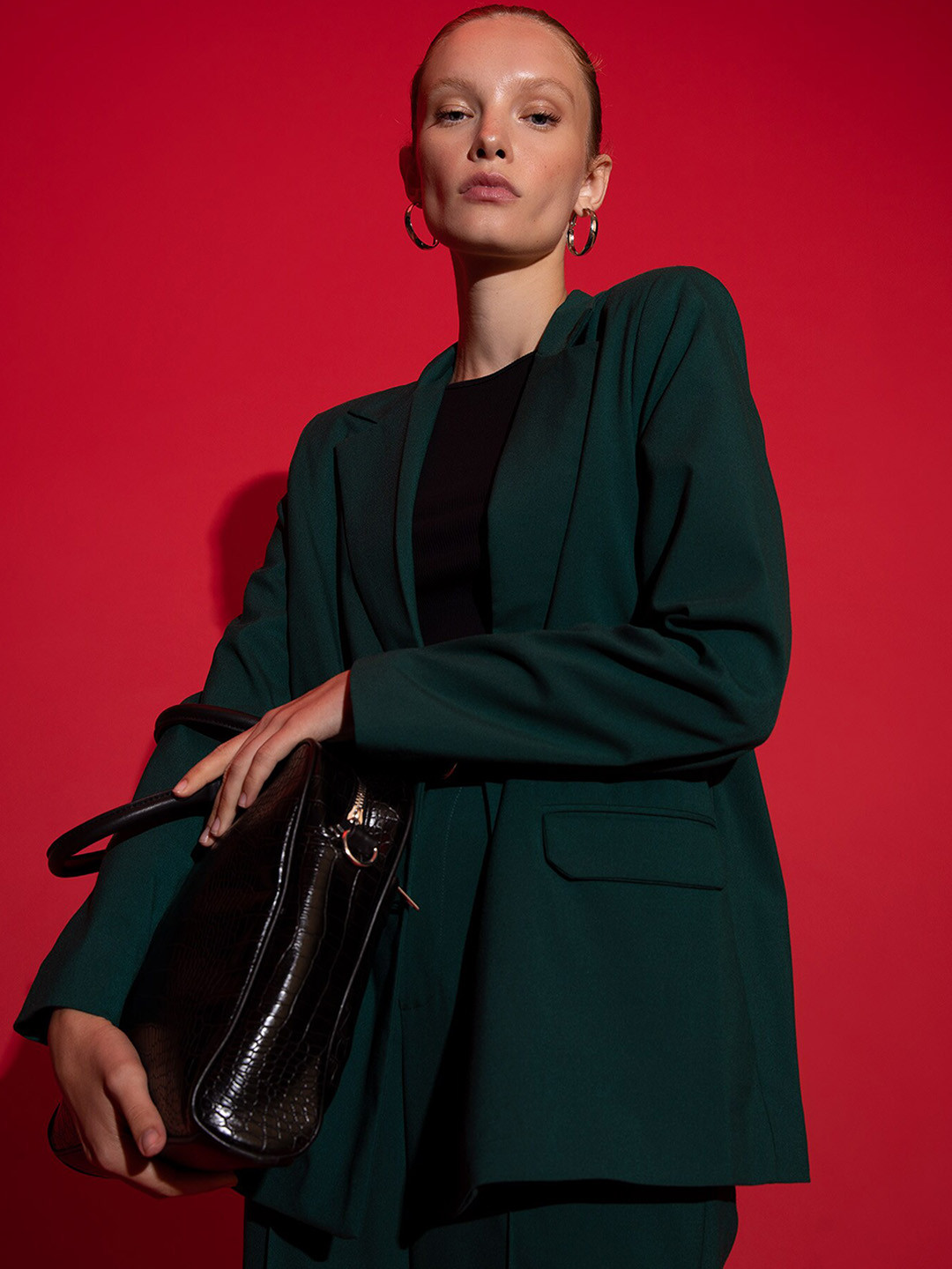 

DeFacto Women Single Breasted Blazers, Green