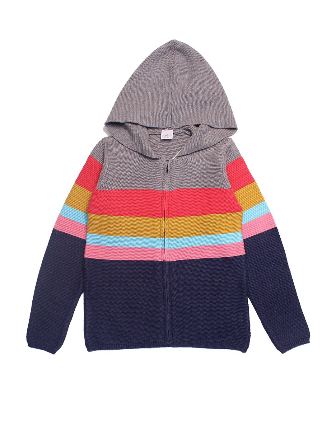 

PORTOBELLO Boys Striped Acrylic Pullover, Navy blue