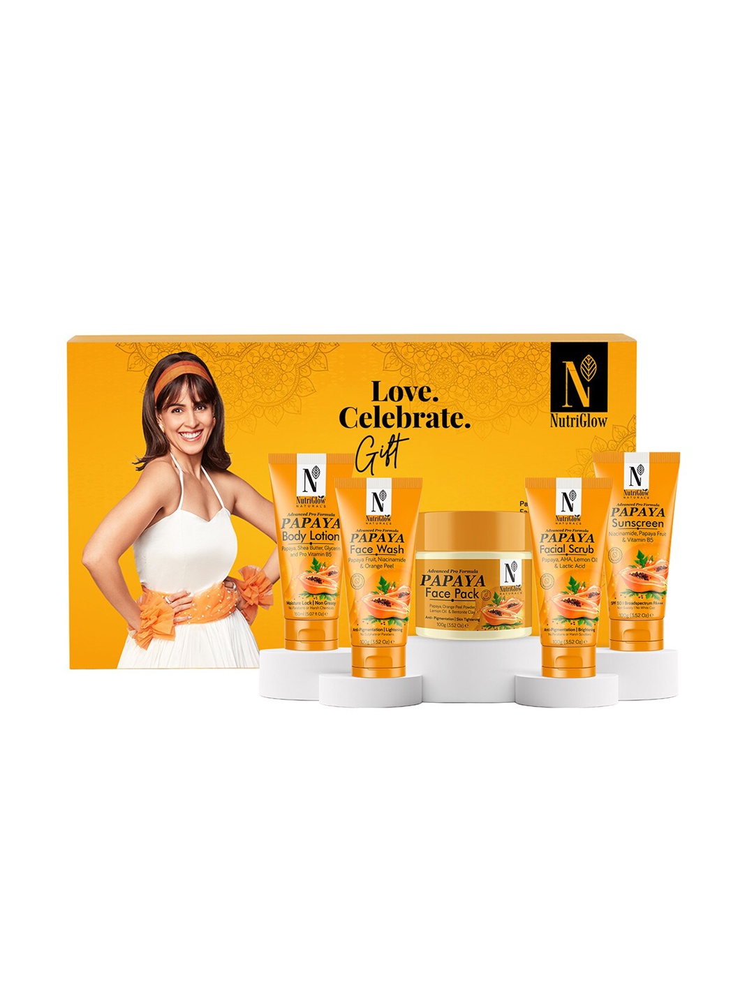 

NutriGlow Naturals Papaya Skincare Gift Set, Yellow