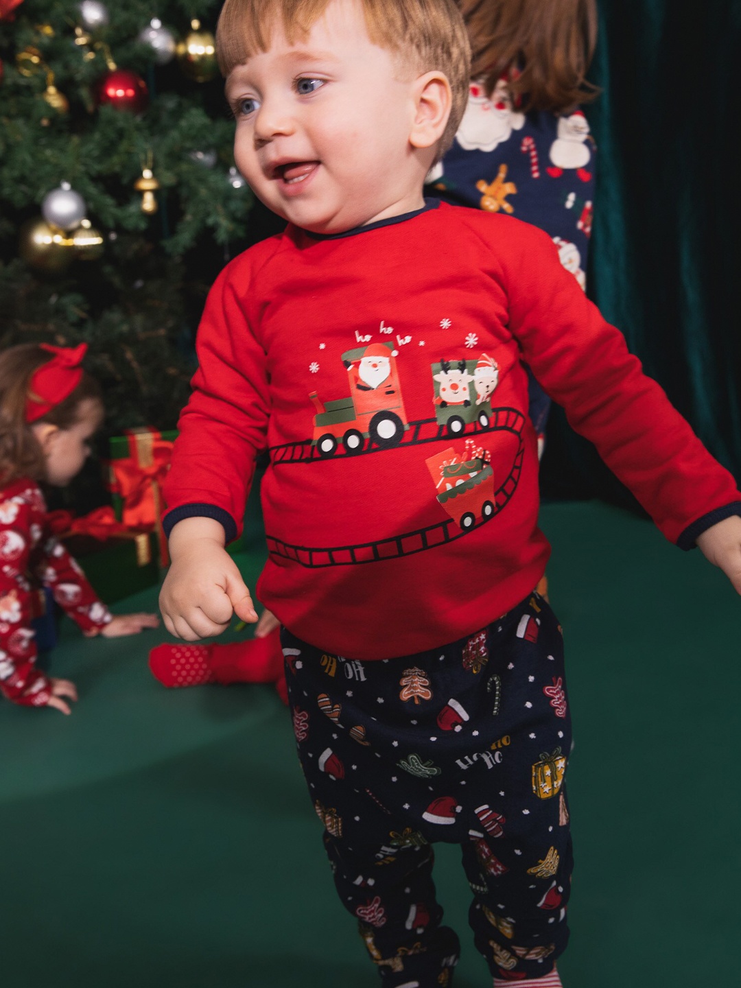 

DeFacto Infant Boys Printed Long Sleeves T-shirt with Trousers, Red