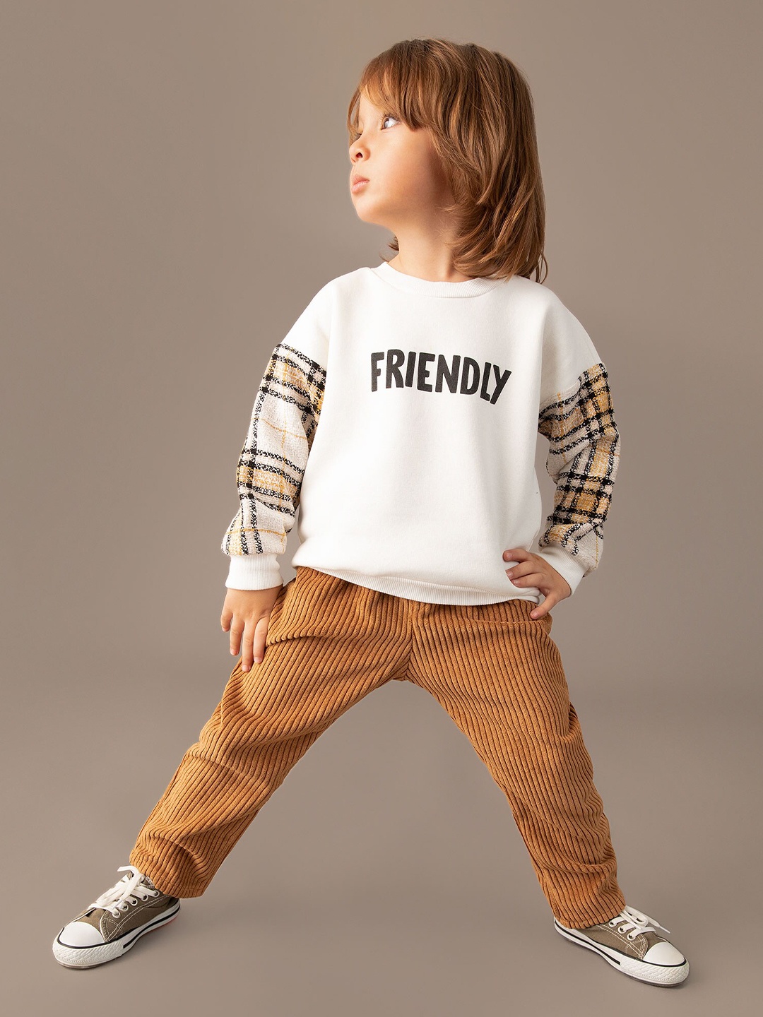 

DeFacto Infant Boys Printed T-shirt with Trousers, Beige