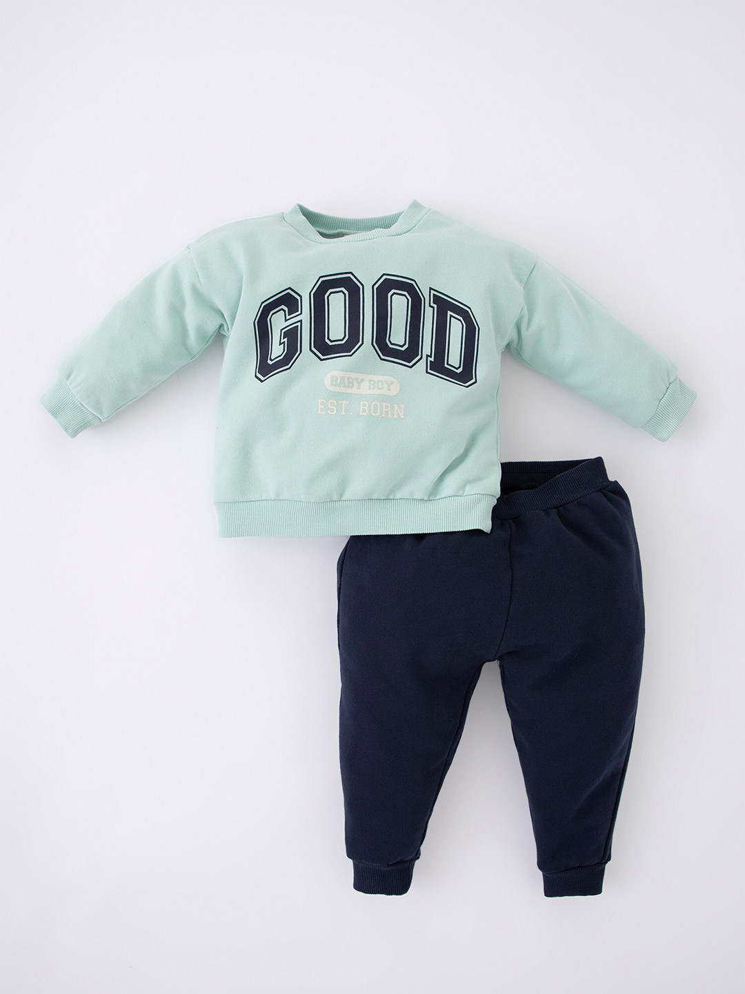 

DeFacto Boys Printed T-shirt with Trousers, Sea green