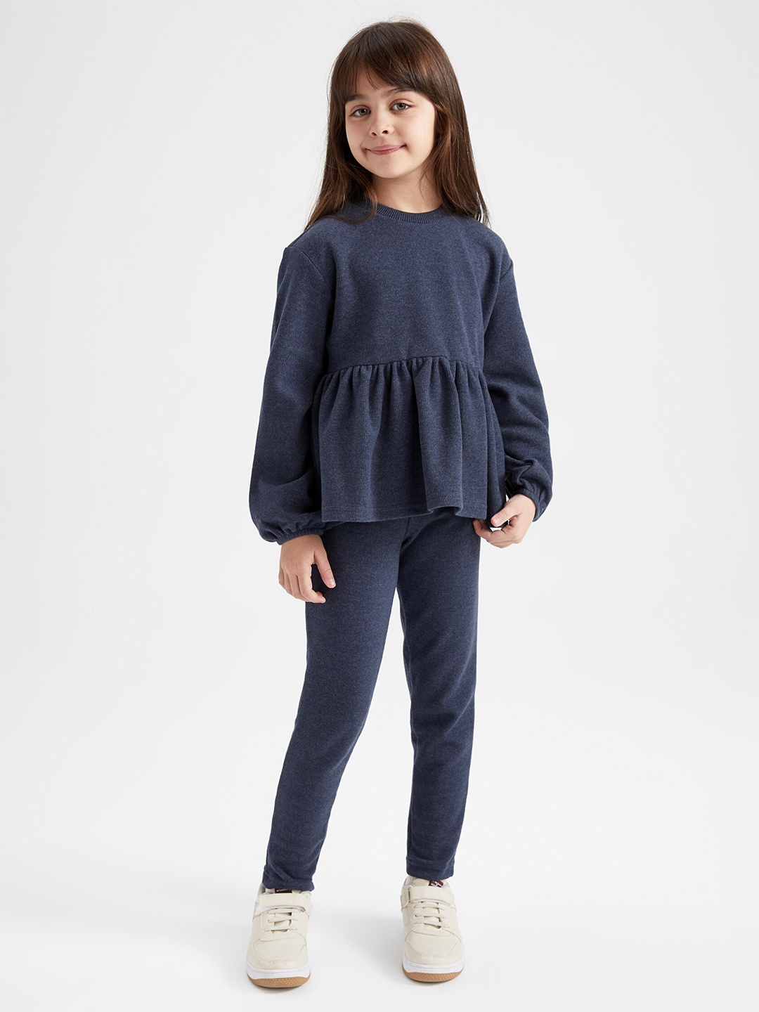 

DeFacto Girls Top with Leggings, Navy blue