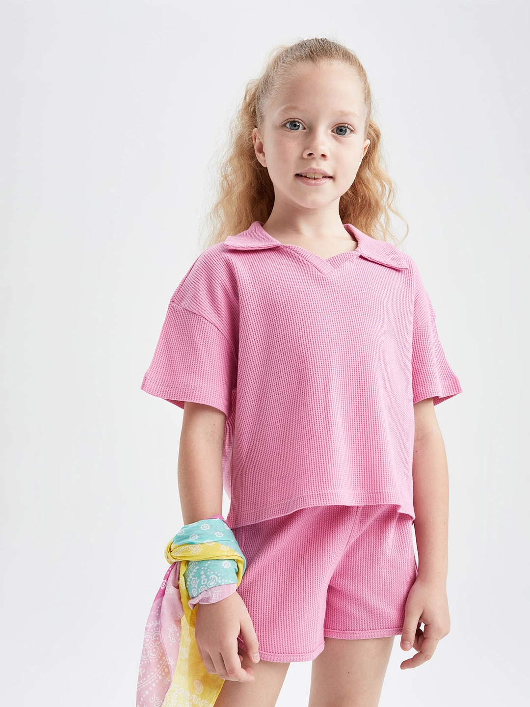 

DeFacto Girls T-shirt with Shorts, Pink