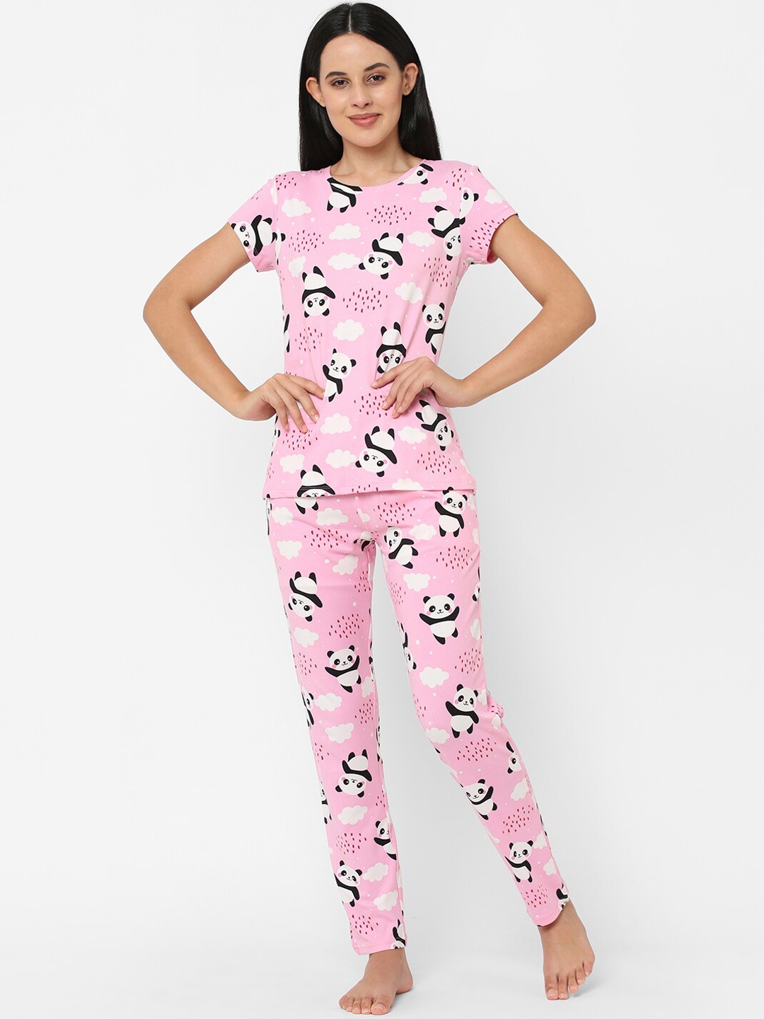 

Sweet Dreams Women 2-Pieces Printed T-shirt with Lounge Pants, Pink