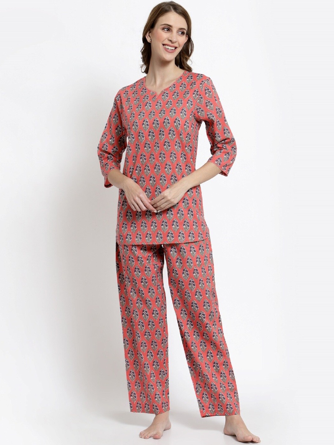 

Sweet Dreams Women 2-Pieces Printed Top with Lounge Pants, Pink