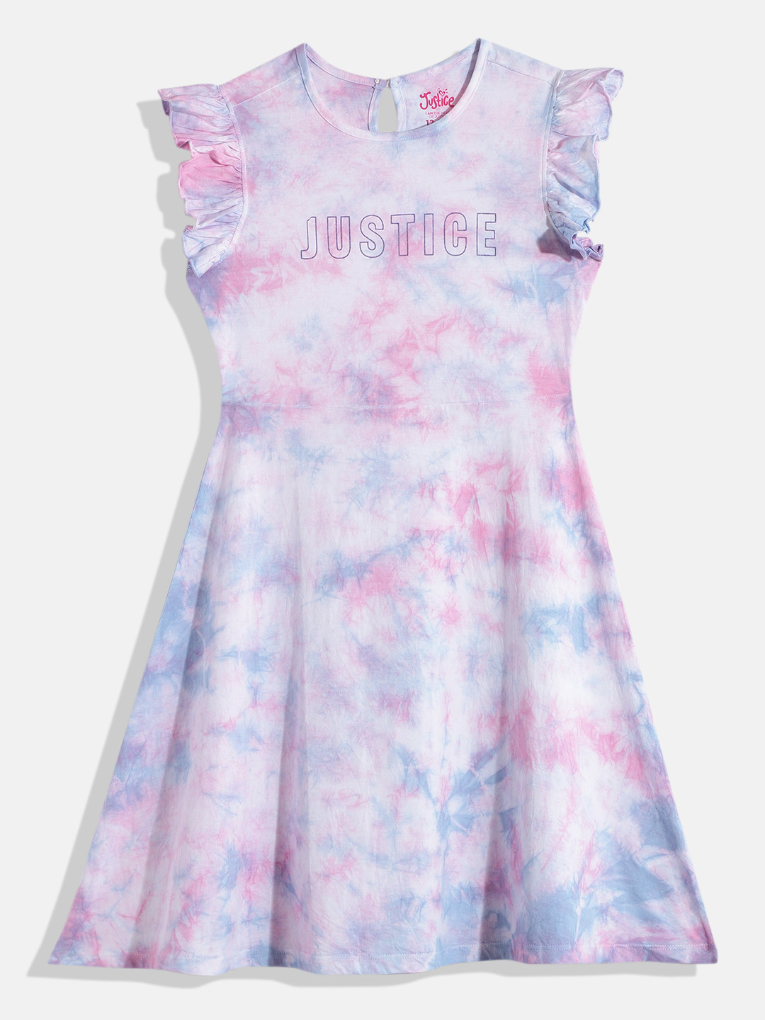 

JUSTICE Tie and Dye Pure Cotton Dress, Multi