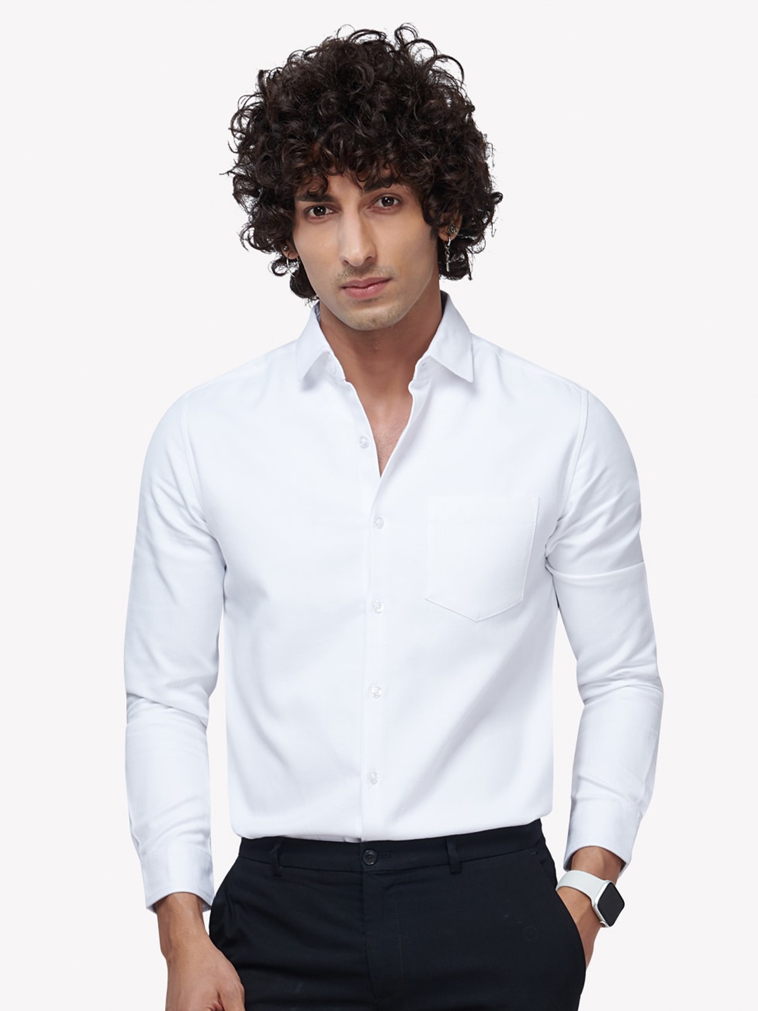 

VASTRADO Men Casual Cotton Shirt, White